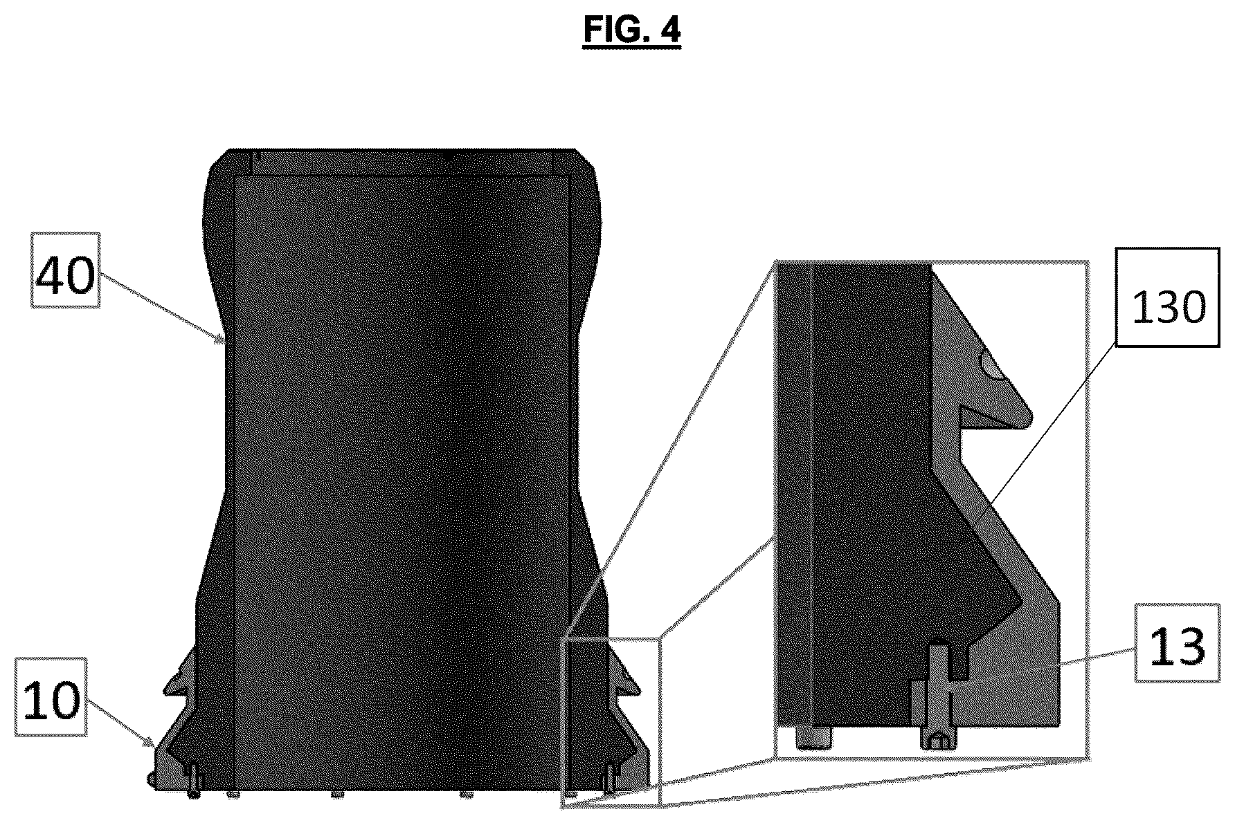 Patent US12129719 Figure 4 – Adapter tool for coupling a bend stiffener with diverless bell mouth interface (DLBM) into a BSN900E bell mouth and assembly method