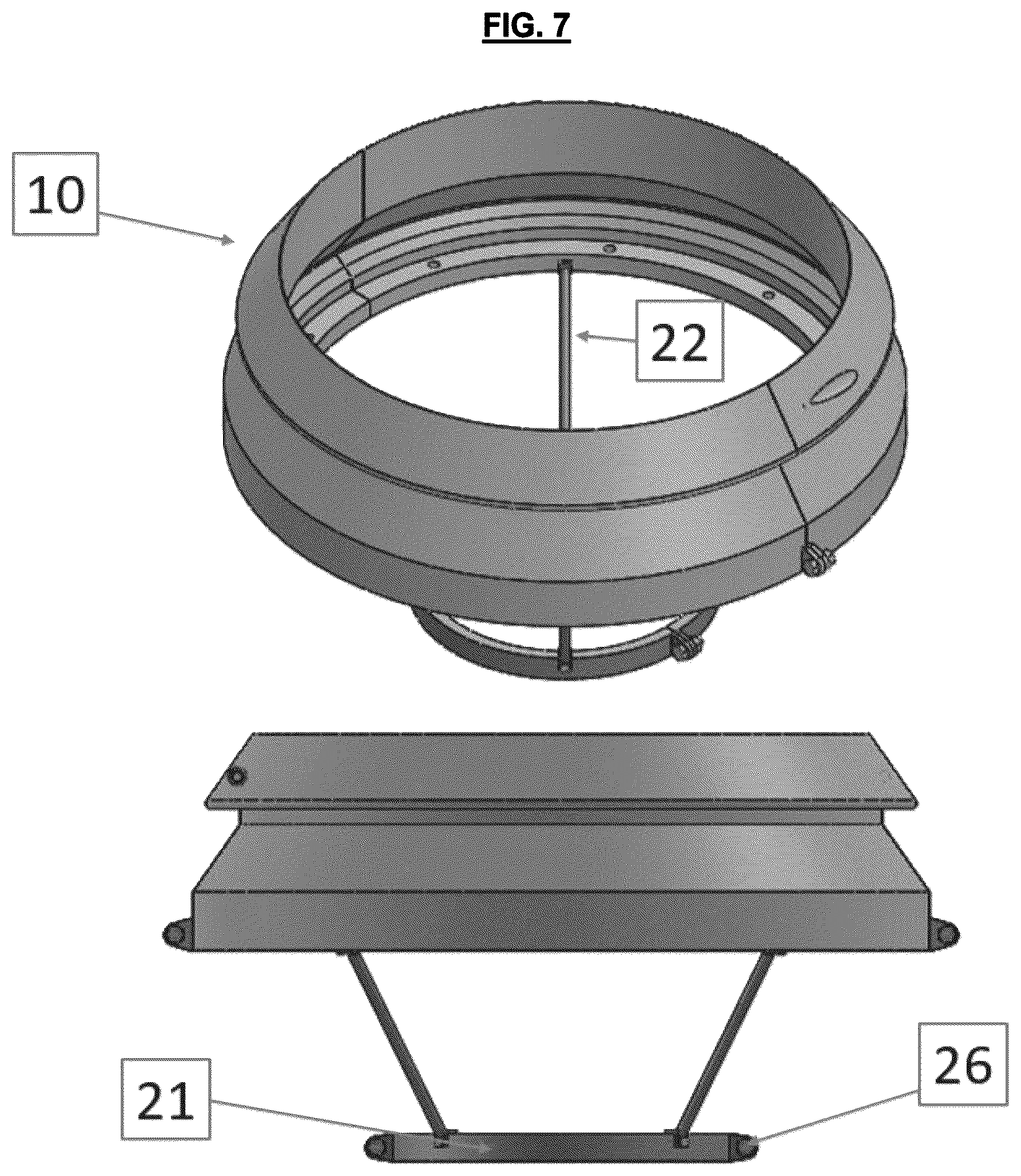 Patent US12129719 Figure 7 – Adapter tool for coupling a bend stiffener with diverless bell mouth interface (DLBM) into a BSN900E bell mouth and assembly method