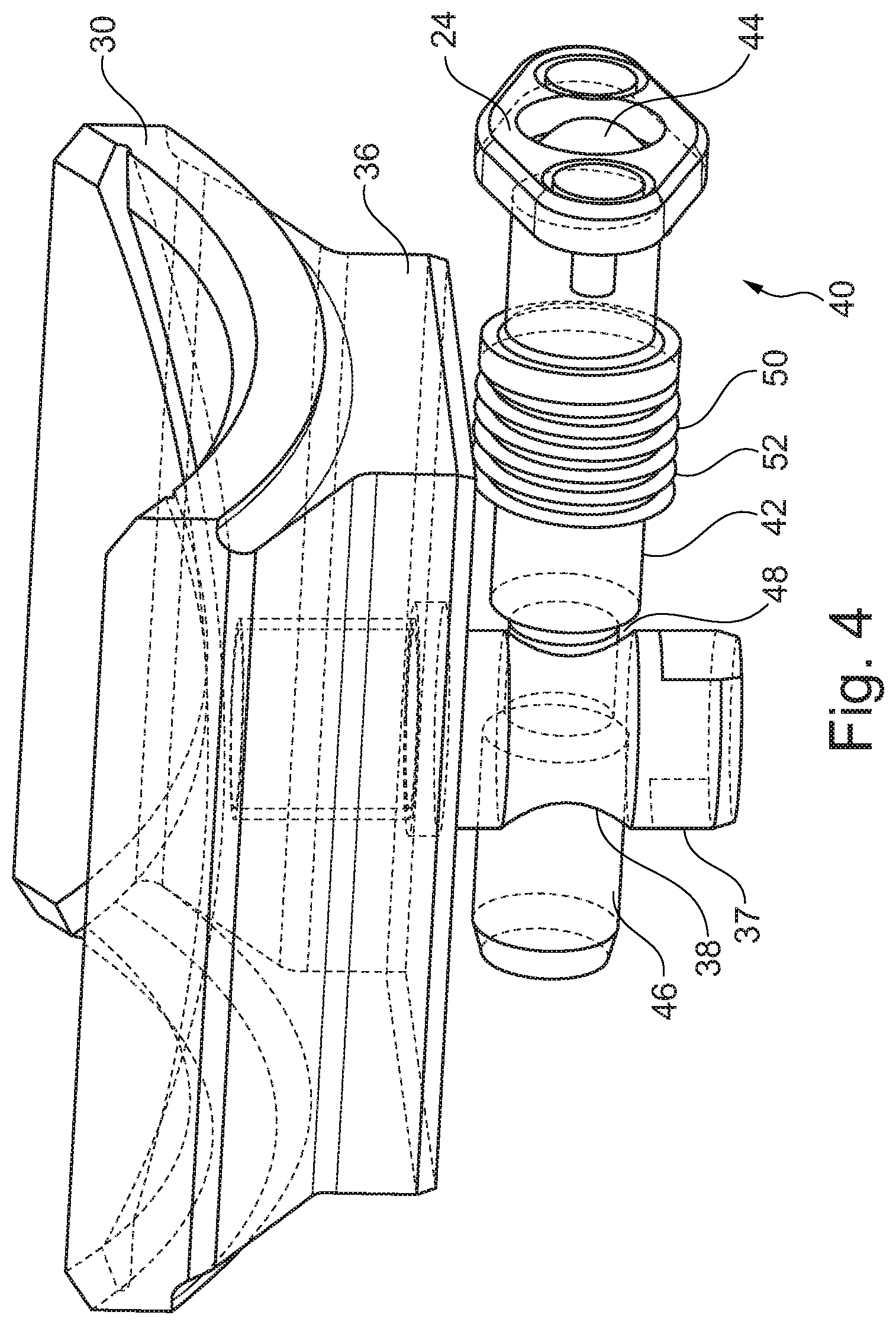 Patent US12129720 Figure 4 – Clamping head assembly for clamping a drill pipe element