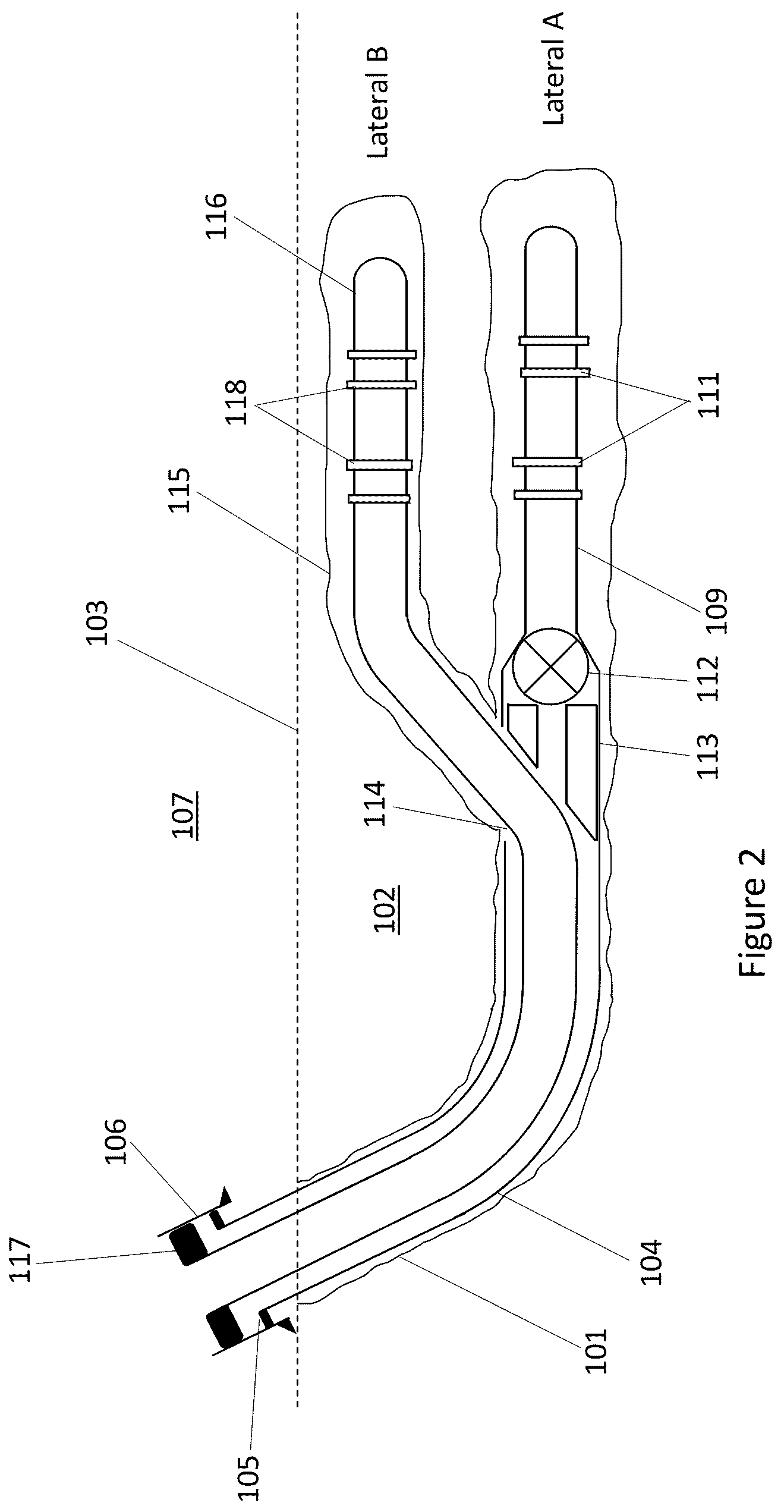 Patent US12129741 Figure 2 – Method and apparatus for making a lateral well