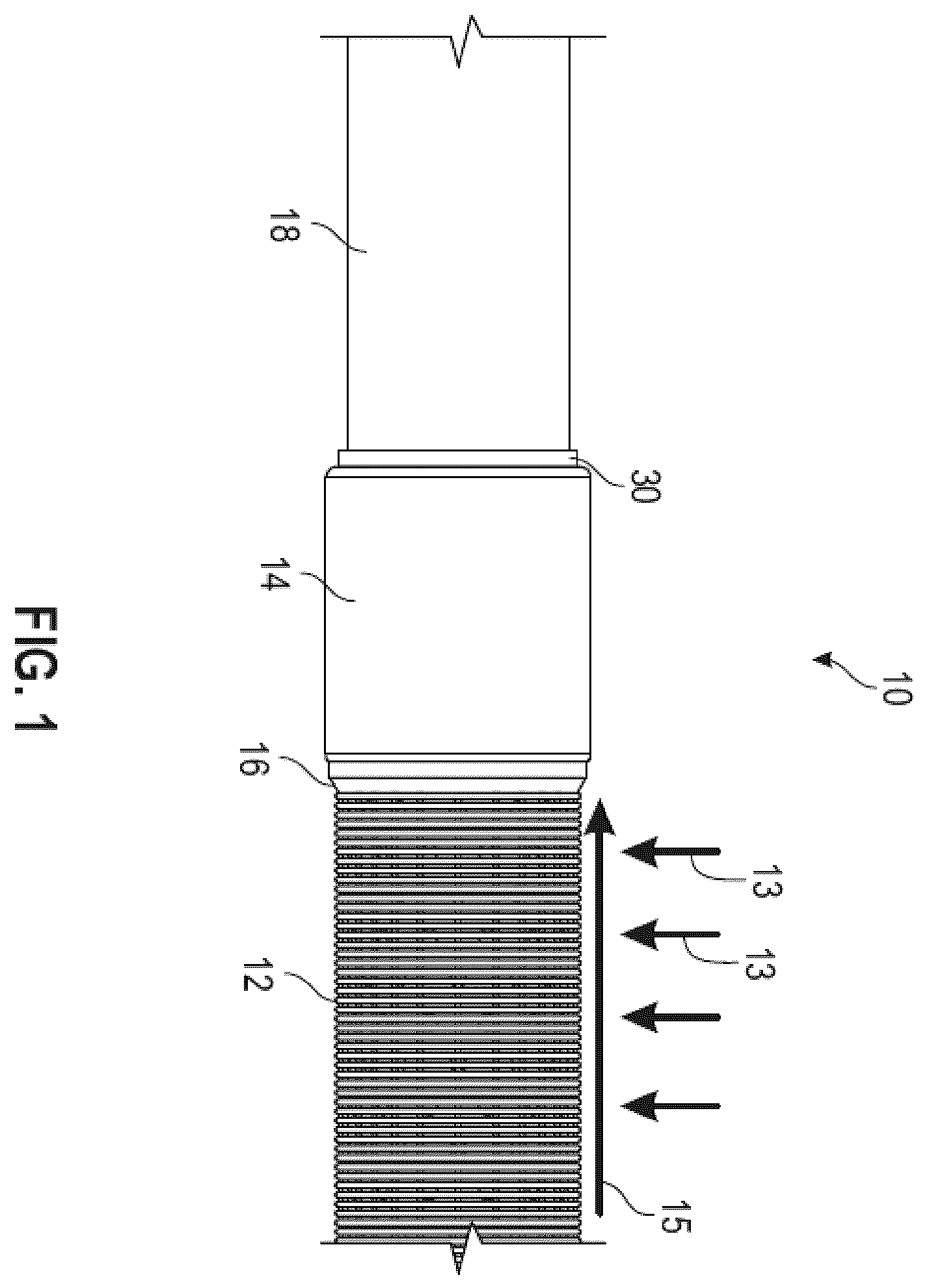 Patent US12129742 Figure 1 – System and method for securing a flow control device against a pipe