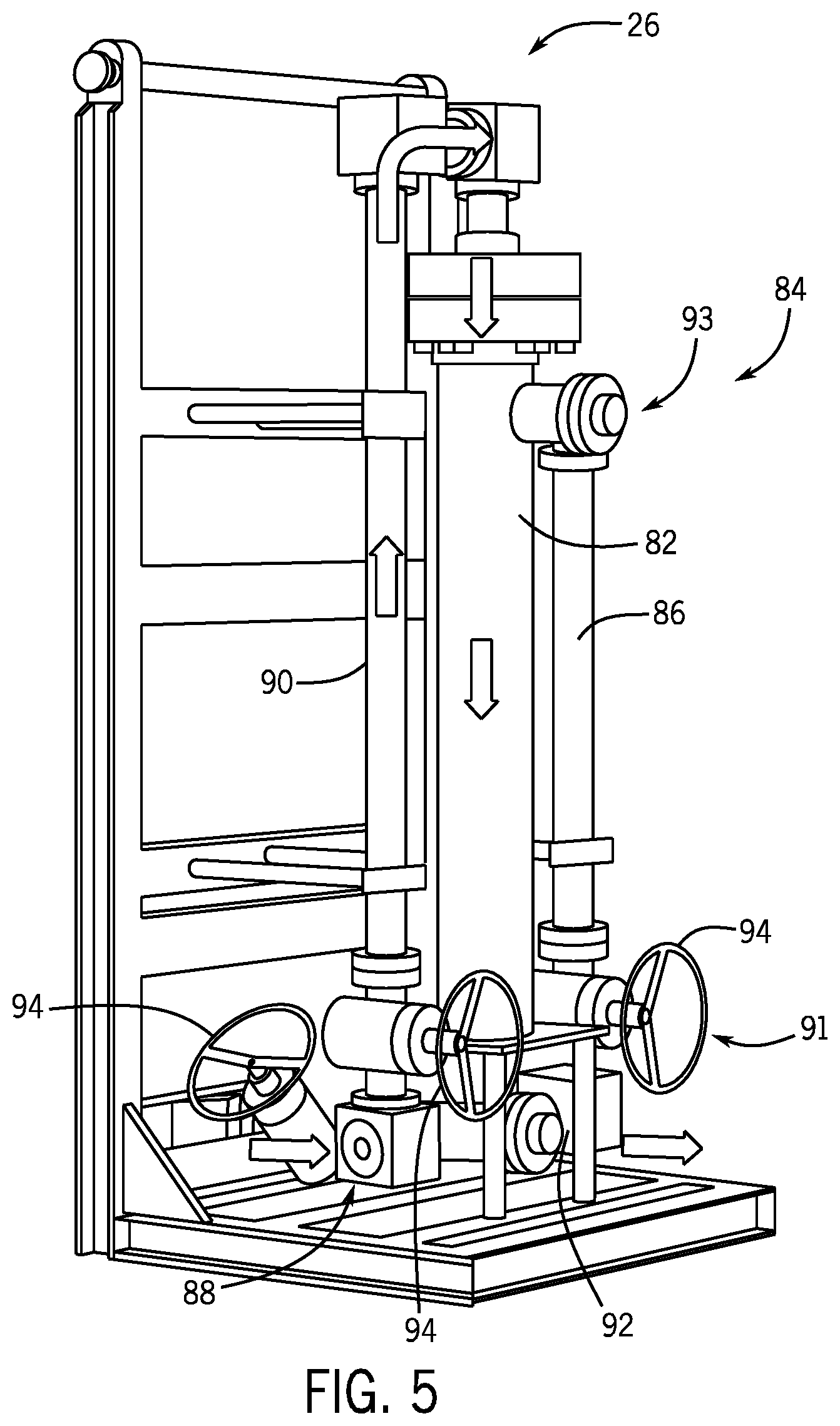 Patent US12129750 Figure 5 – Apparatus and method of disbursing materials into a wellbore