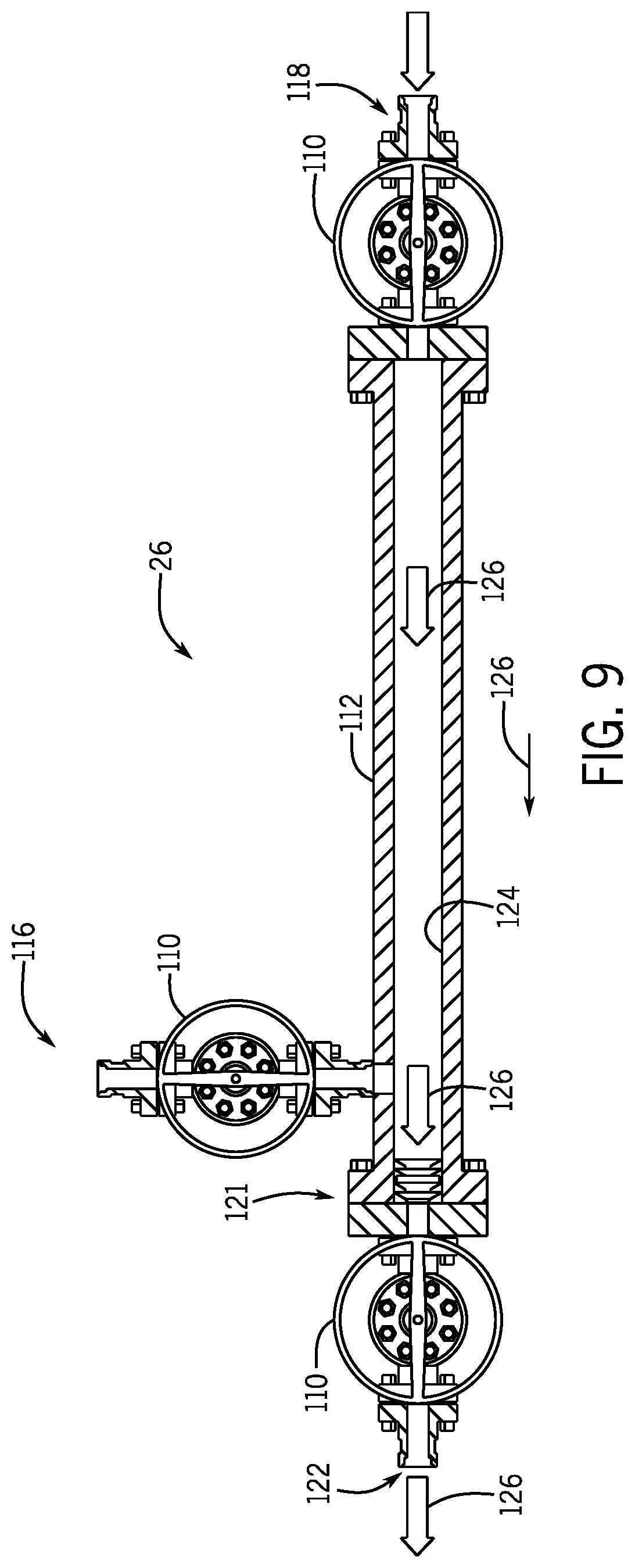 Patent US12129750 Figure 9 – Apparatus and method of disbursing materials into a wellbore