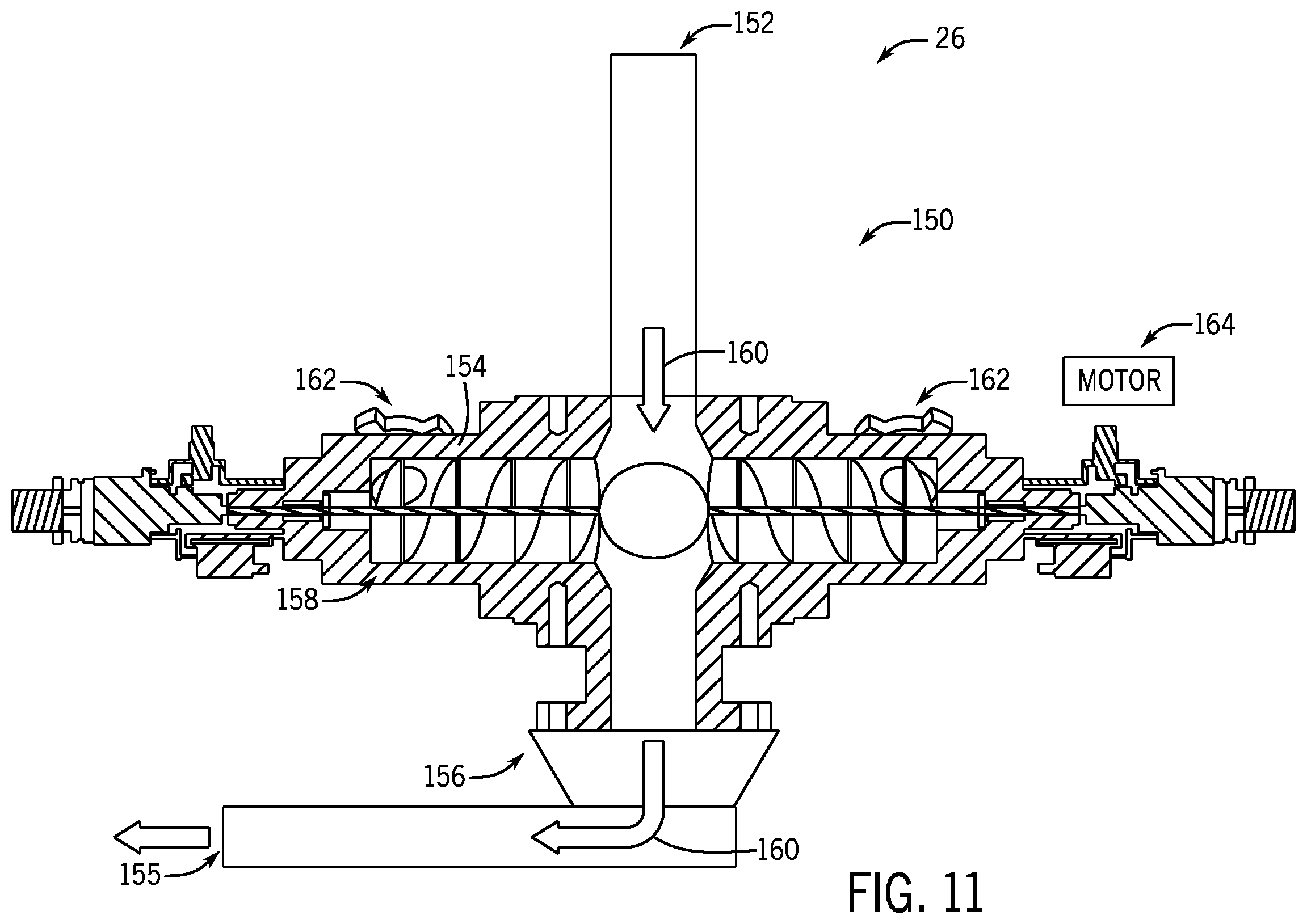 Patent US12129750 Figure 11 – Apparatus and method of disbursing materials into a wellbore