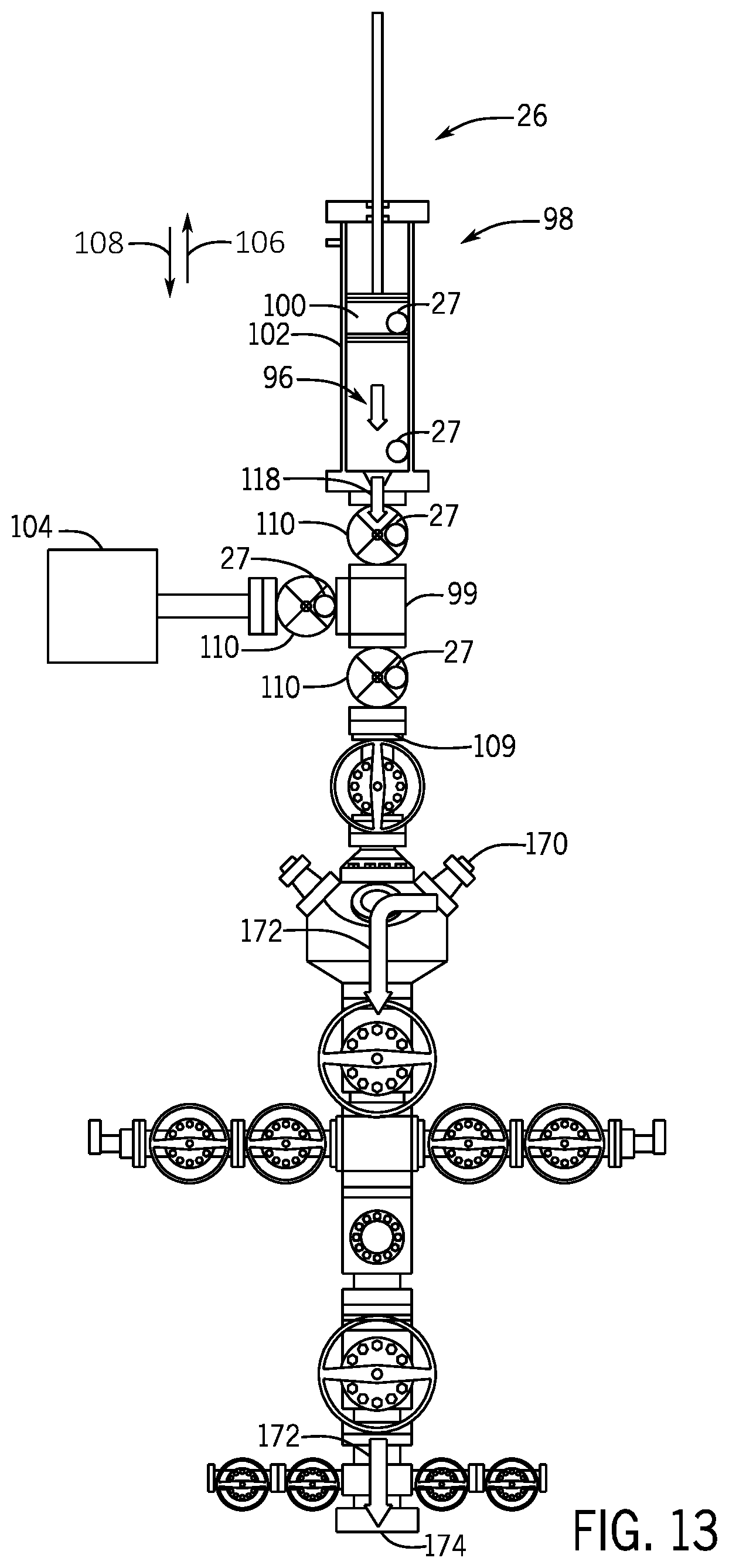 Patent US12129750 Figure 13 – Apparatus and method of disbursing materials into a wellbore