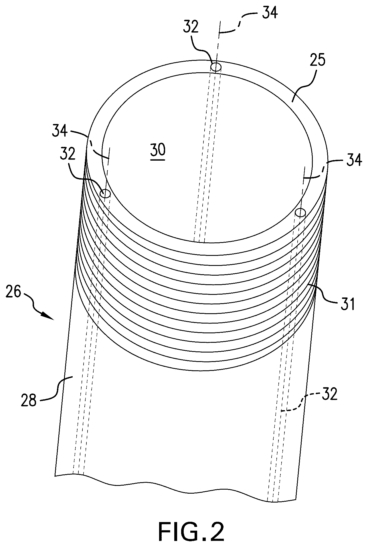 Patent US12129756 Figure 2 – Casing-embedded fiber-optics telemetry for real-time well integrity monitoring