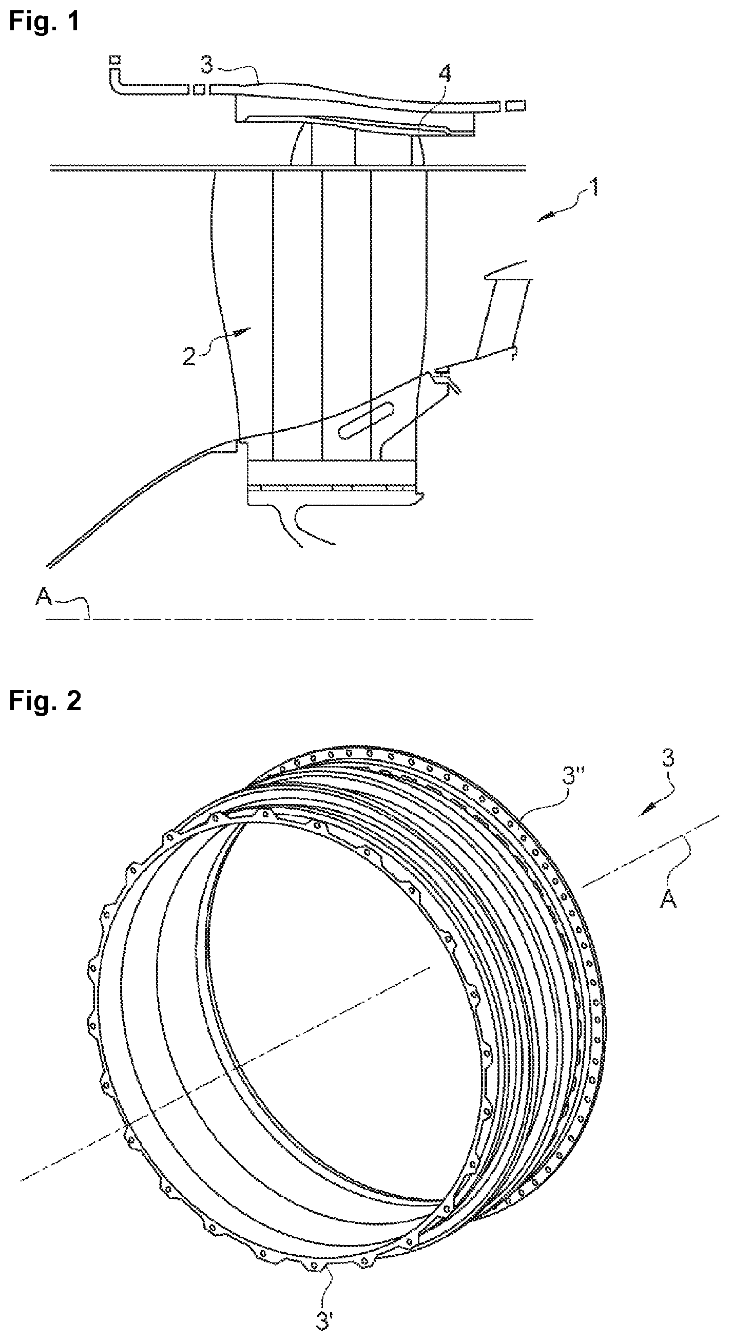 Patent US12129761 Figure 1 – Aircraft turbomachine casing and method of manufacturing same