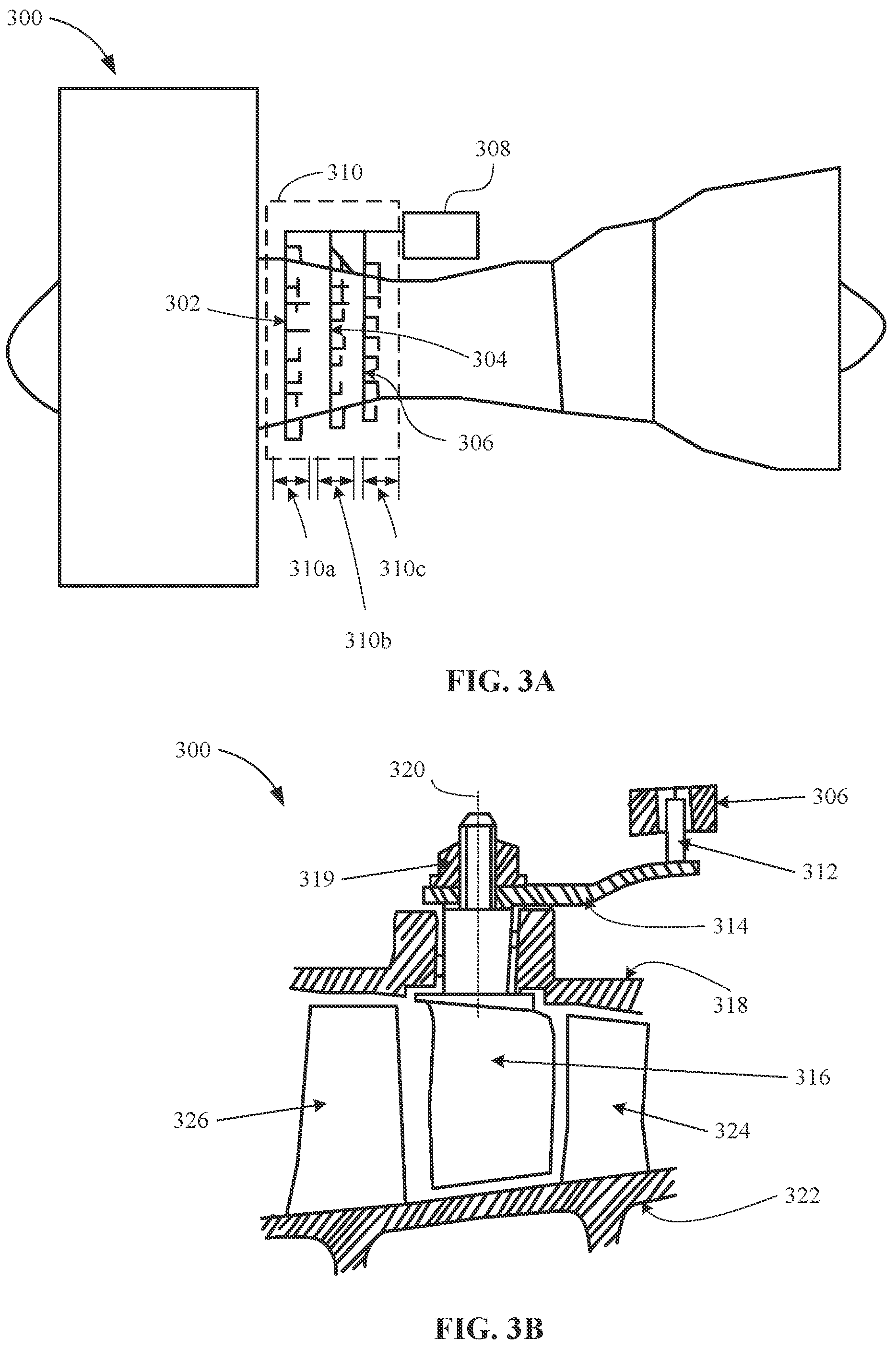 Patent US12129762 Figure 3 – Turbine engine compressor variable geometry system with split actuation