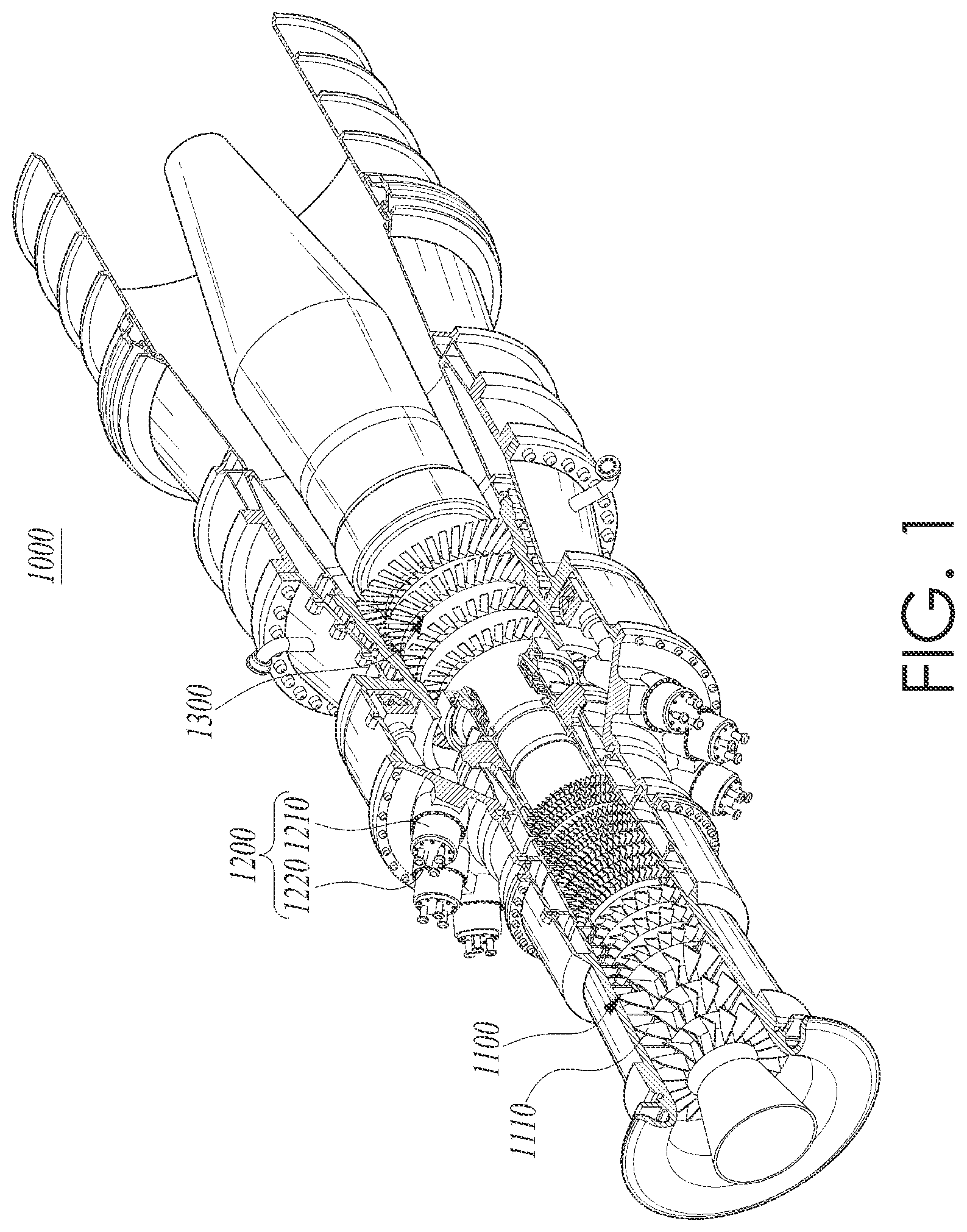 Patent US12129766 Figure 1 – Vertical joint coupling structure of casing, and gas turbine having same
