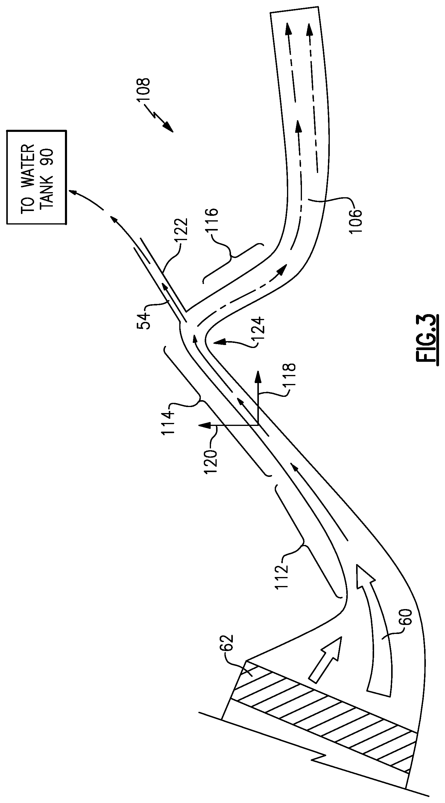 Patent US12129774 Figure 3 – Hydrogen fueled turbine engine pinch point water separator