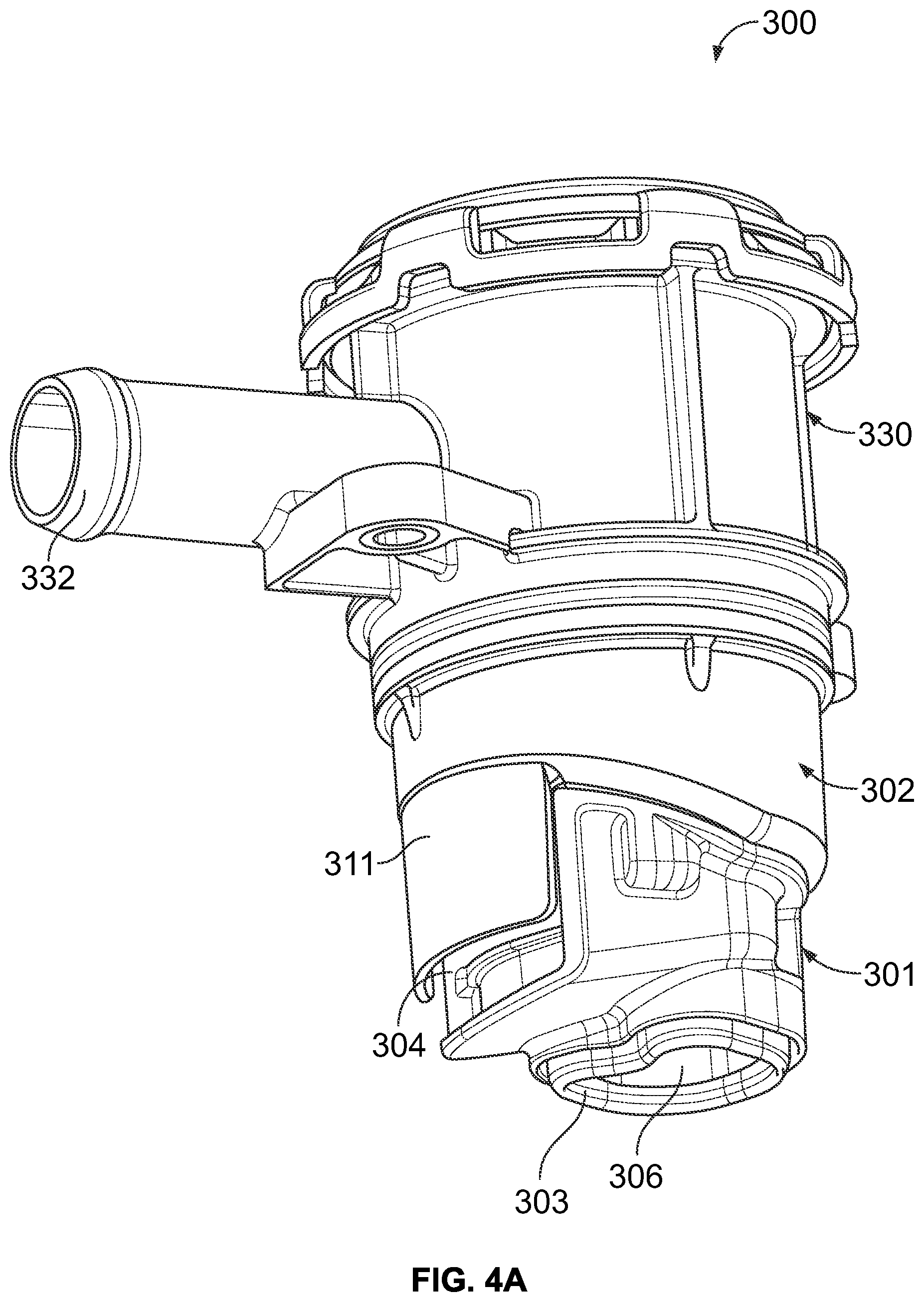 Patent US12129775 Figure 4 – Compressed gas assisted inertial impactor with elastomeric nozzles