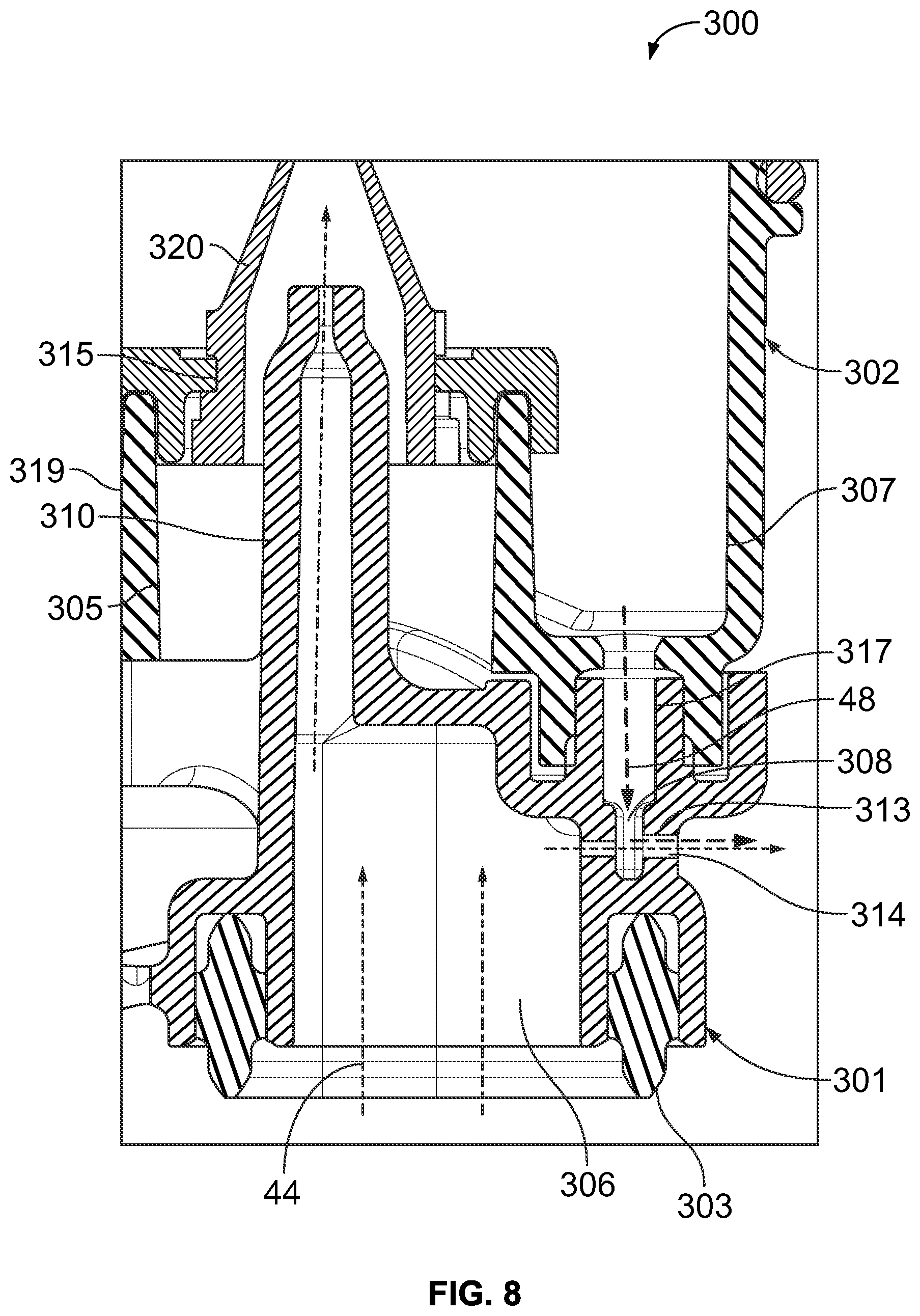 Patent US12129775 Figure 9 – Compressed gas assisted inertial impactor with elastomeric nozzles