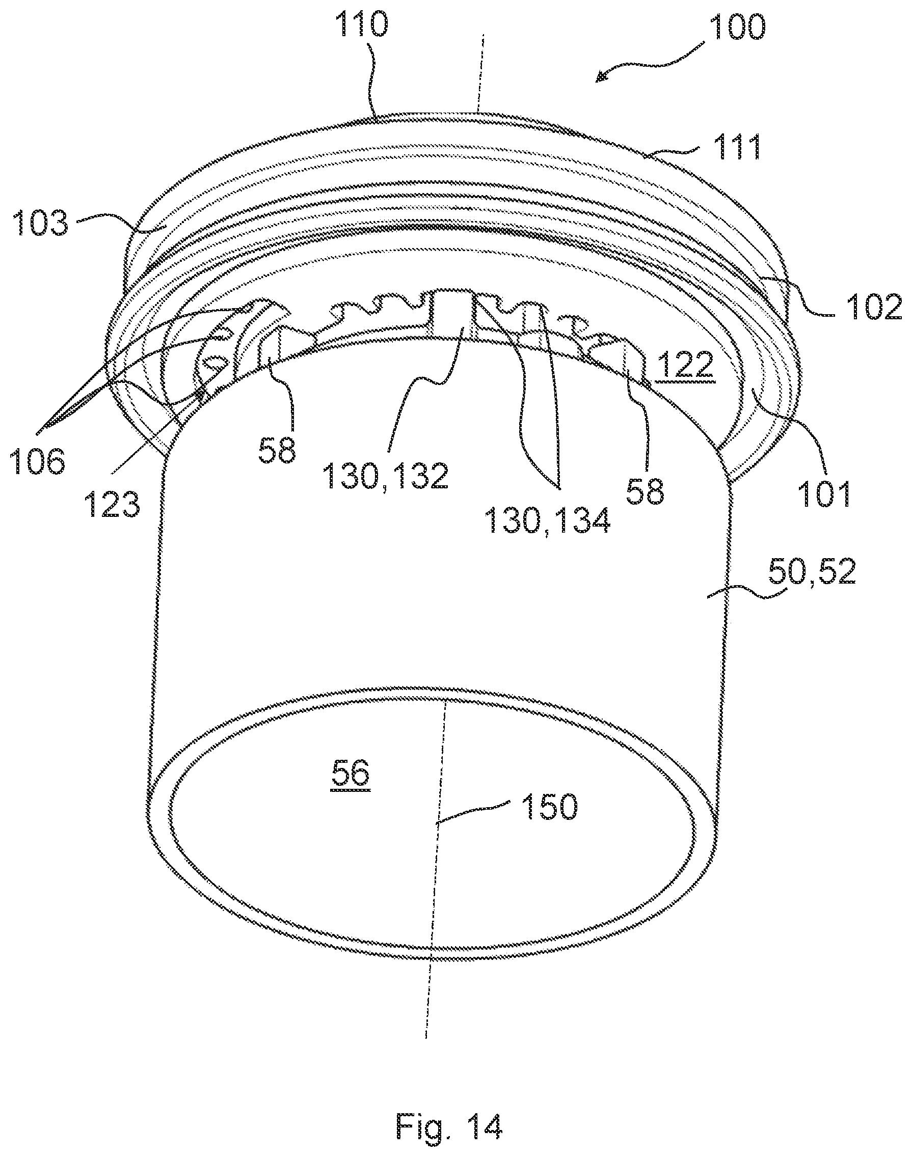 Patent US12129776 Figure 8 – Separator for separating fluid from a gas flow and assembly kit for a separator