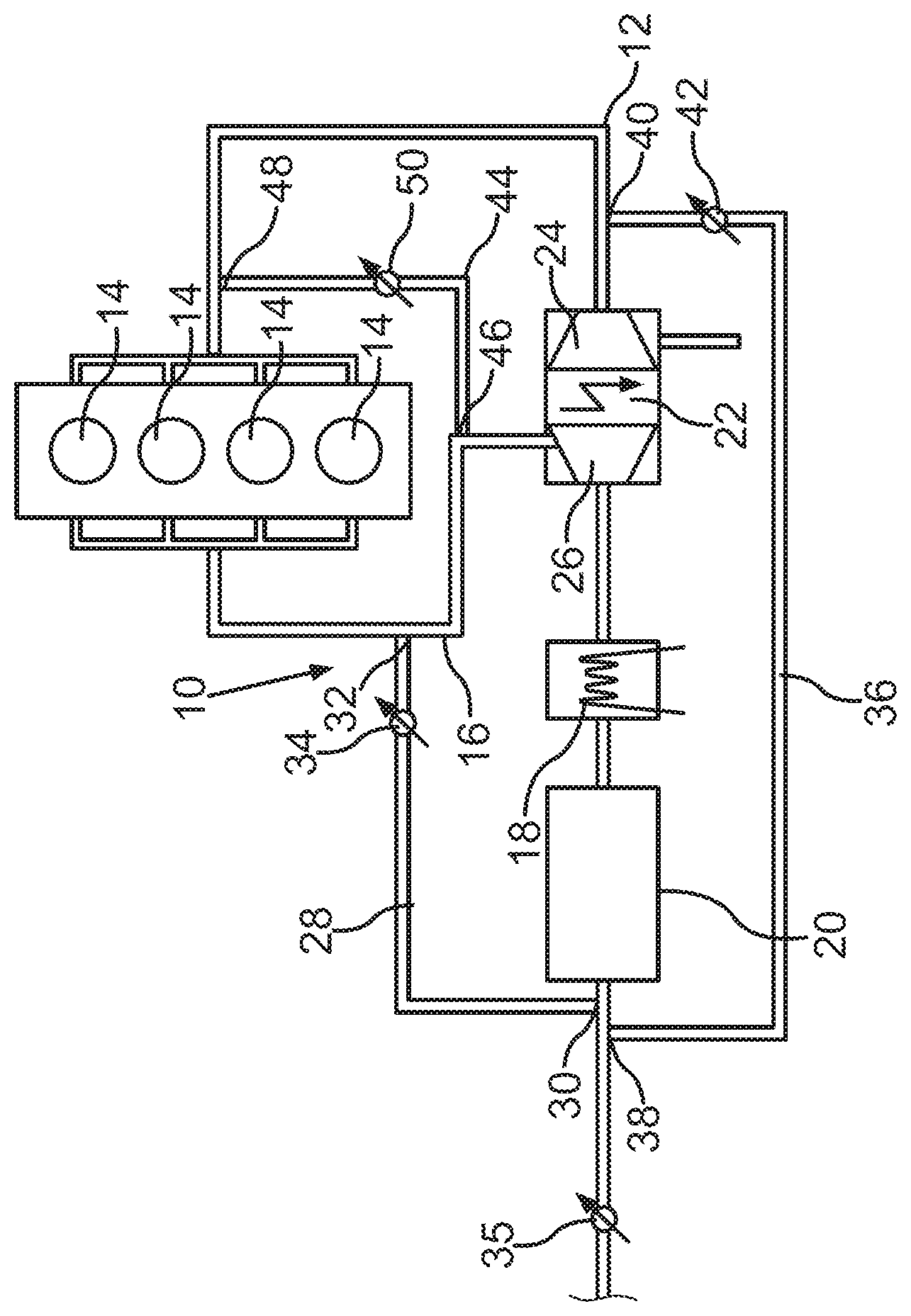 Patent US12129780 Figure 1 – Combustion engine for a motor vehicle, and motor vehicle