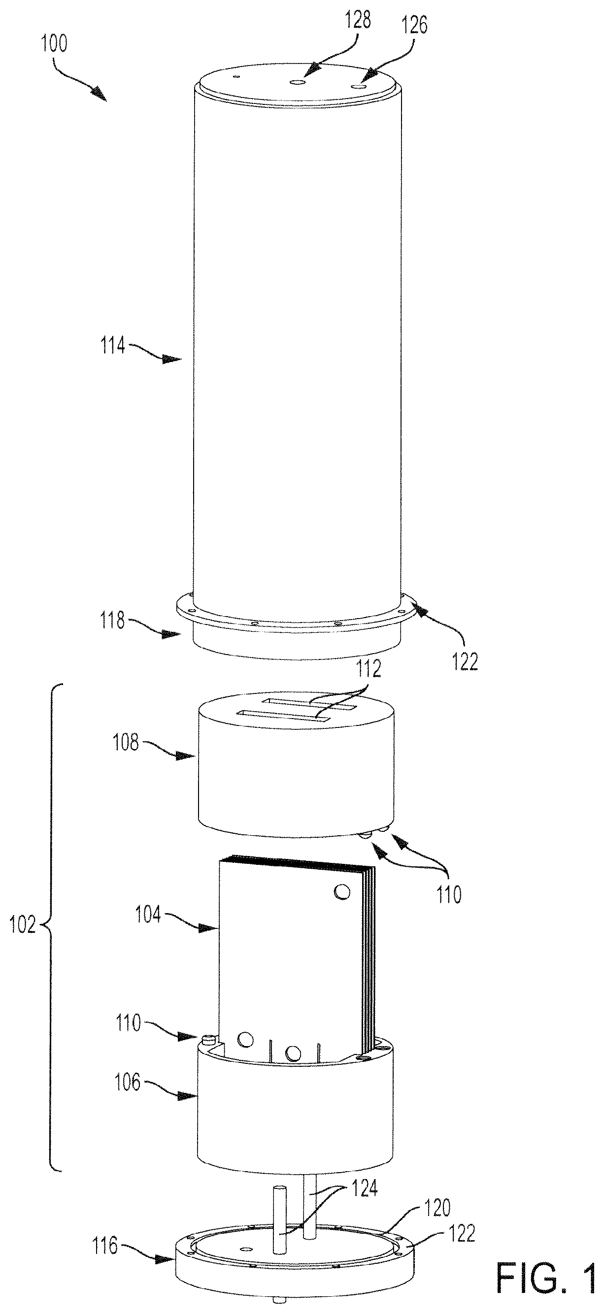 Patent US12129786 Figure 1 – Explosion safe electrolysis unit