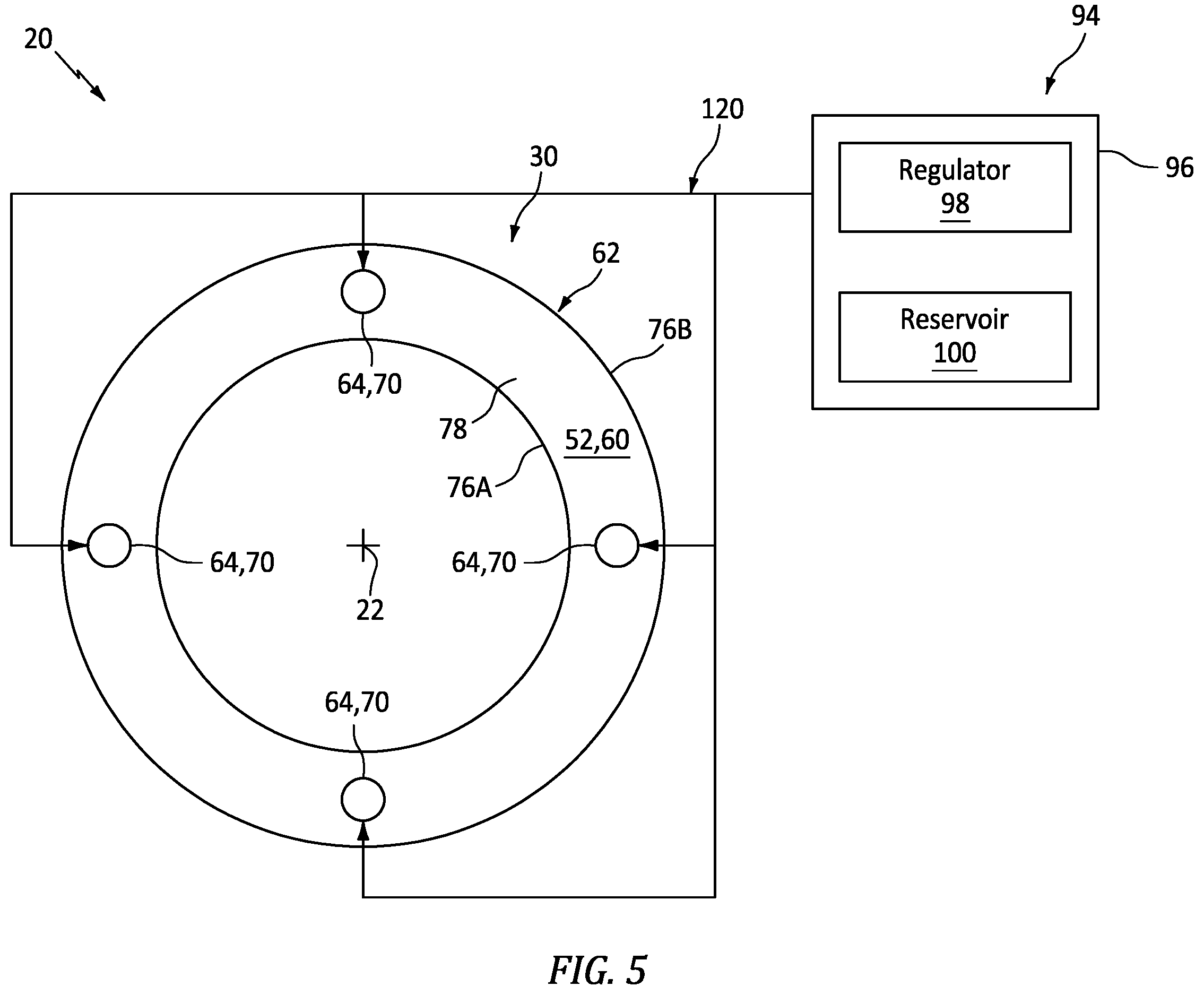 Patent US12129788 Figure 5 – Introducing steam with quench air into turbine engine combustor