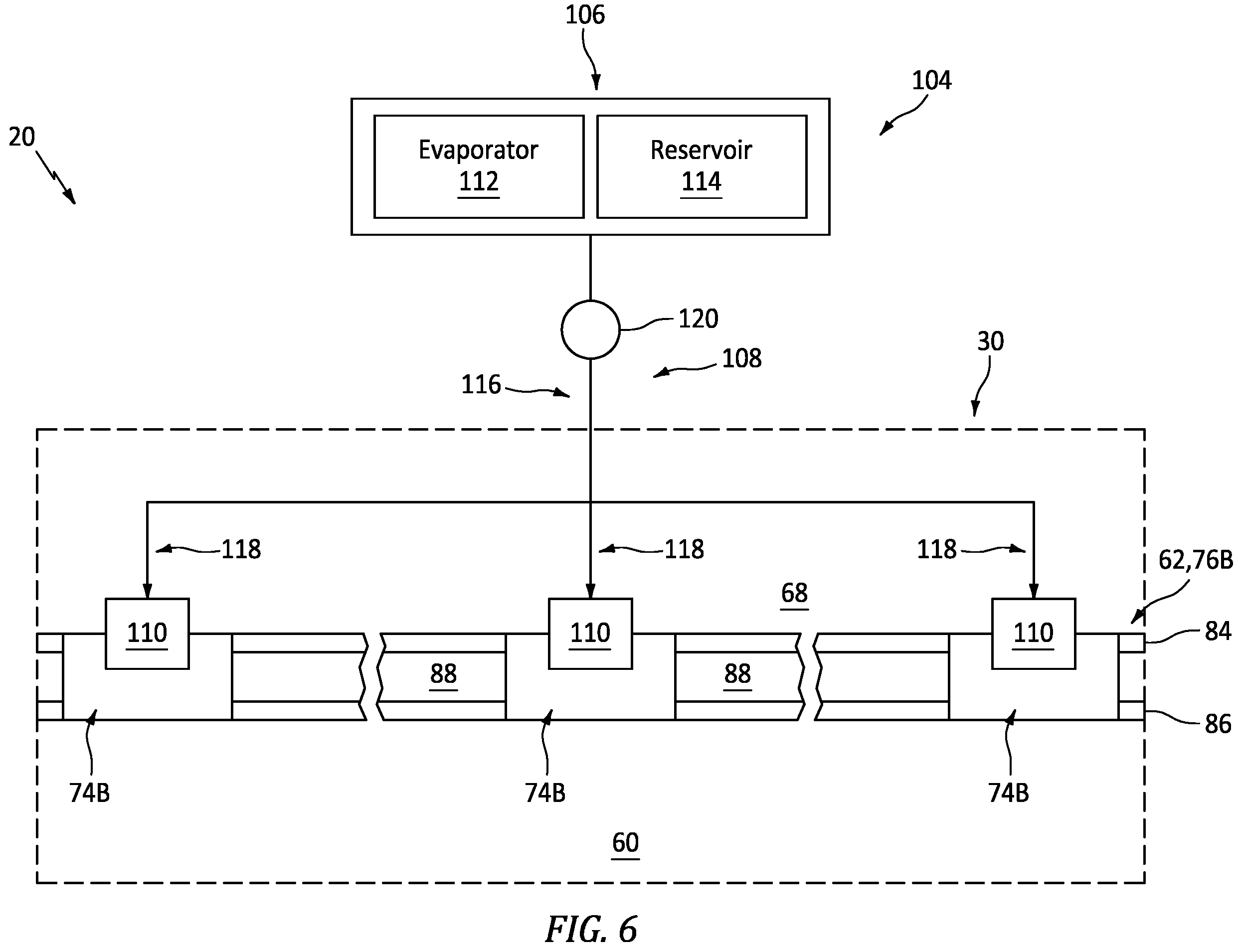 Patent US12129788 Figure 6 – Introducing steam with quench air into turbine engine combustor