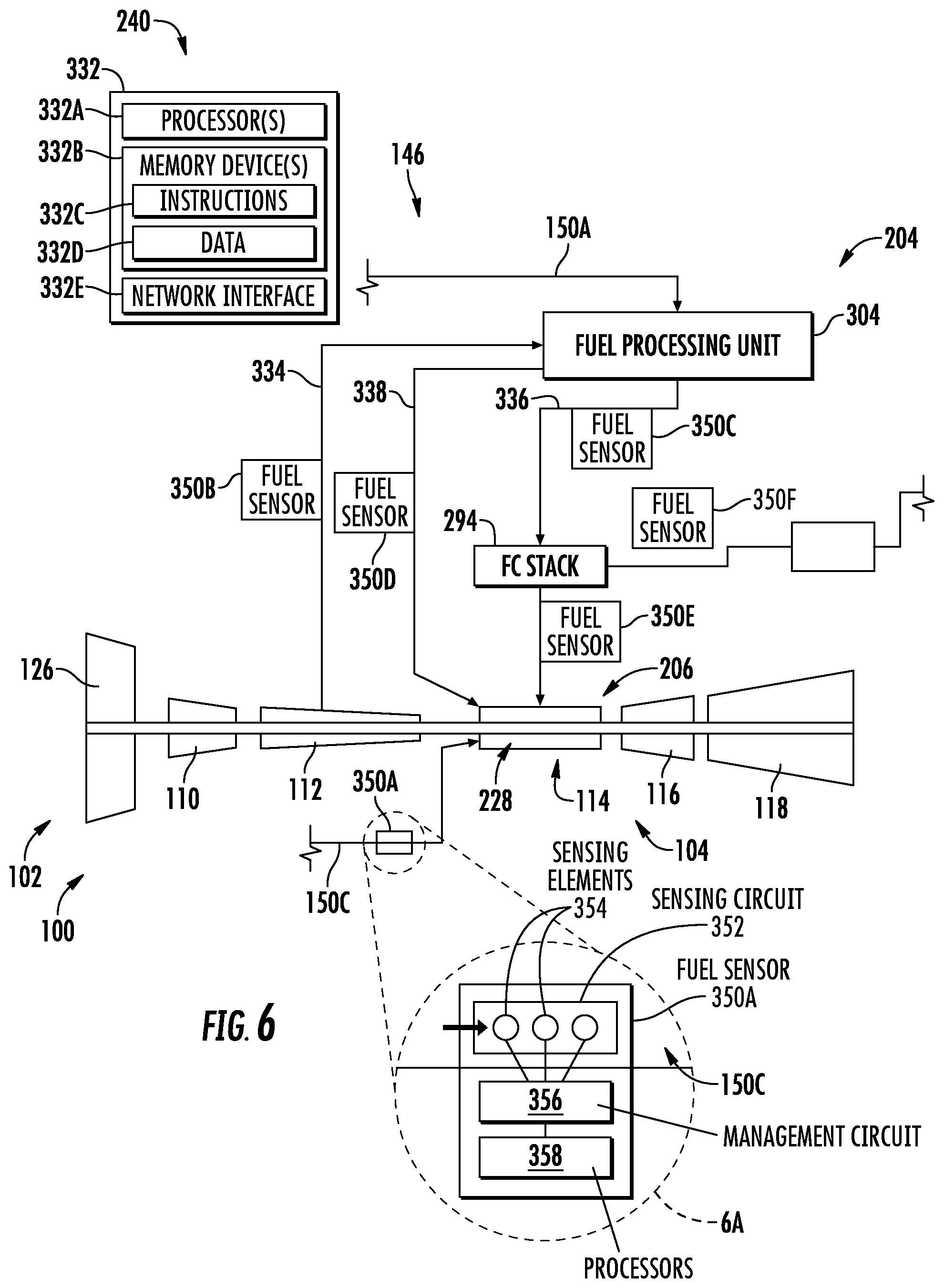 Patent US12129789 Figure 5 – Systems and method of operating a fuel cell assembly, a gas turbine engine, or both