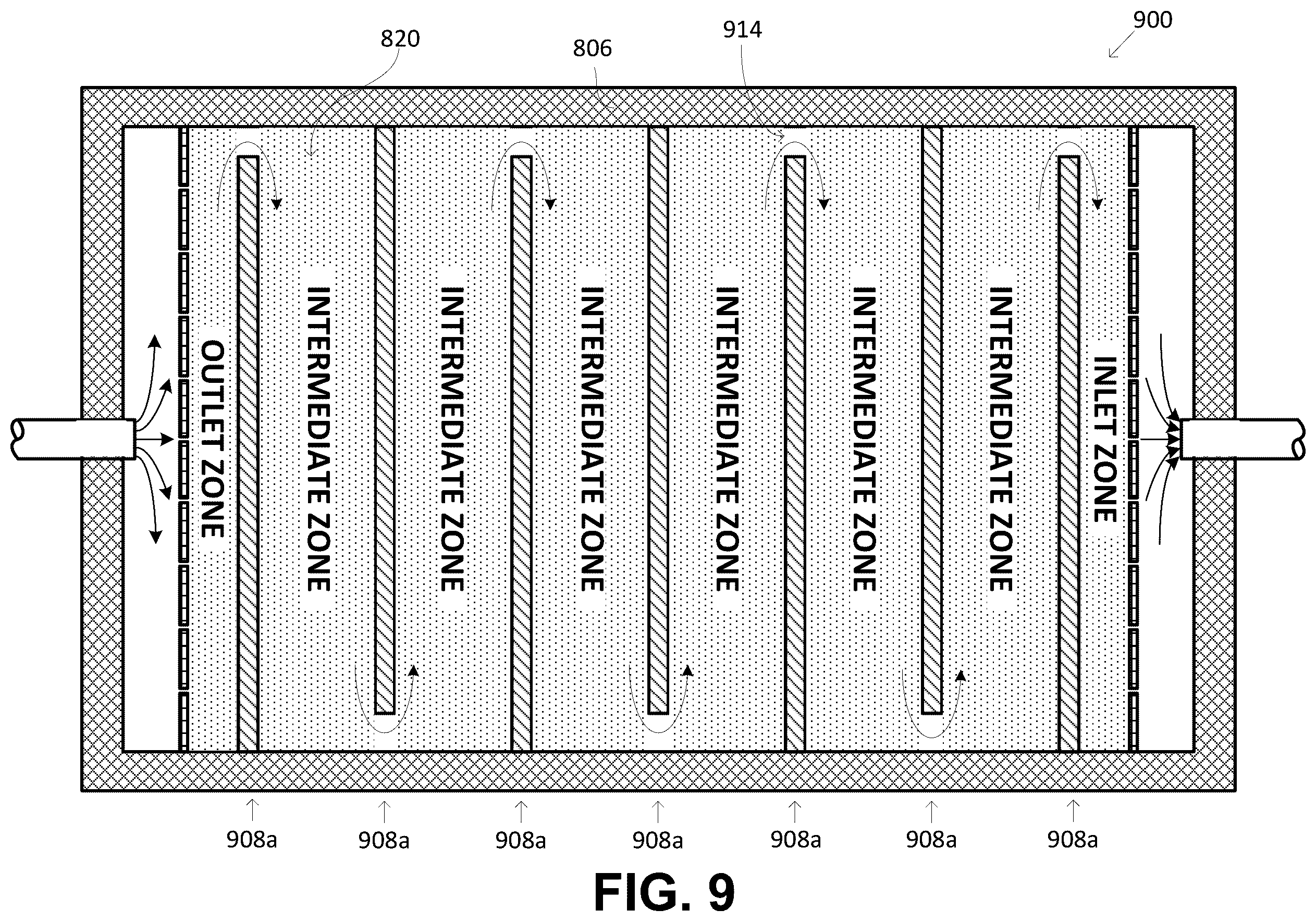 Patent US12129791 Figure 9 – Baffled thermoclines in thermodynamic cycle systems