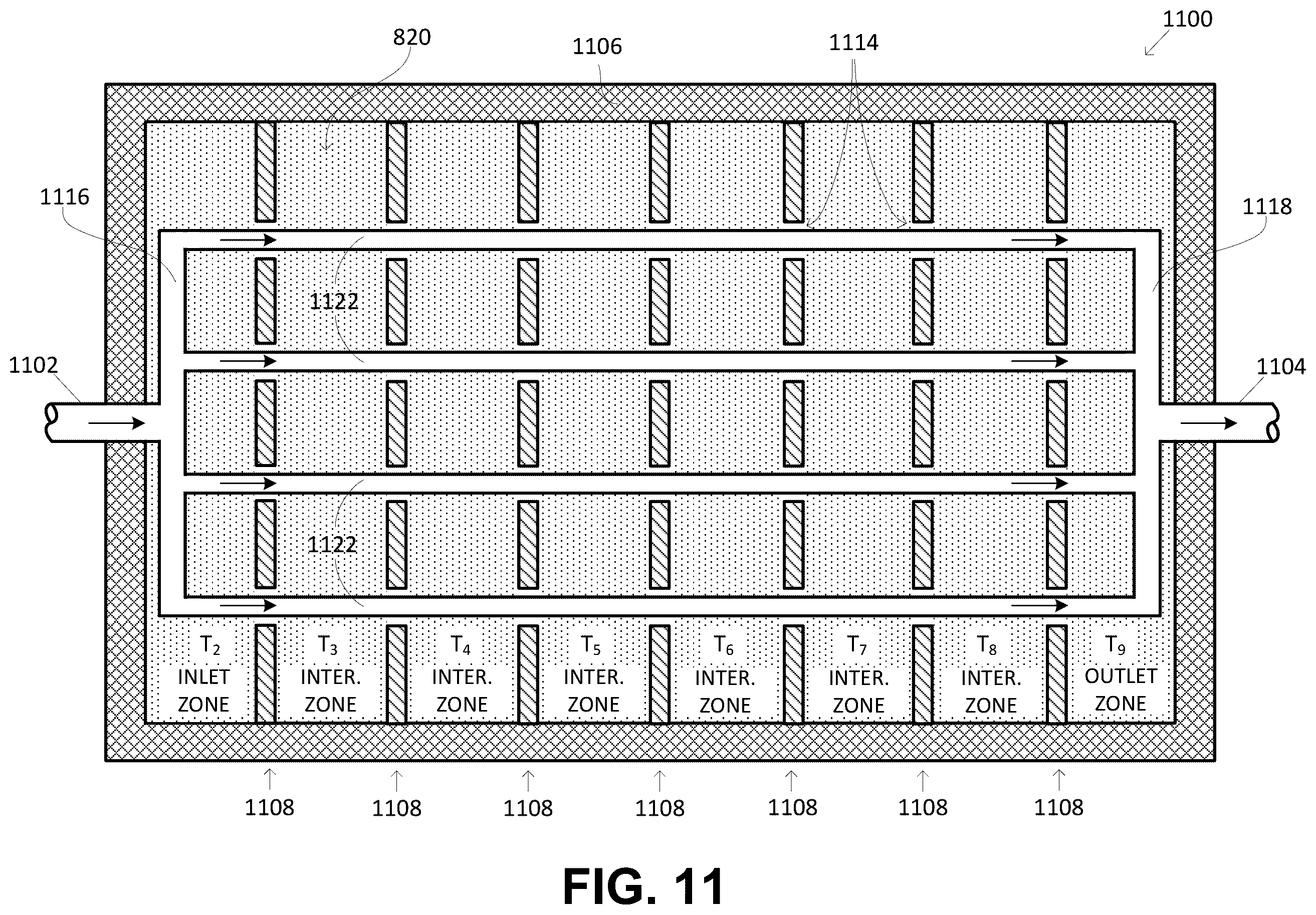Patent US12129791 Figure 11 – Baffled thermoclines in thermodynamic cycle systems