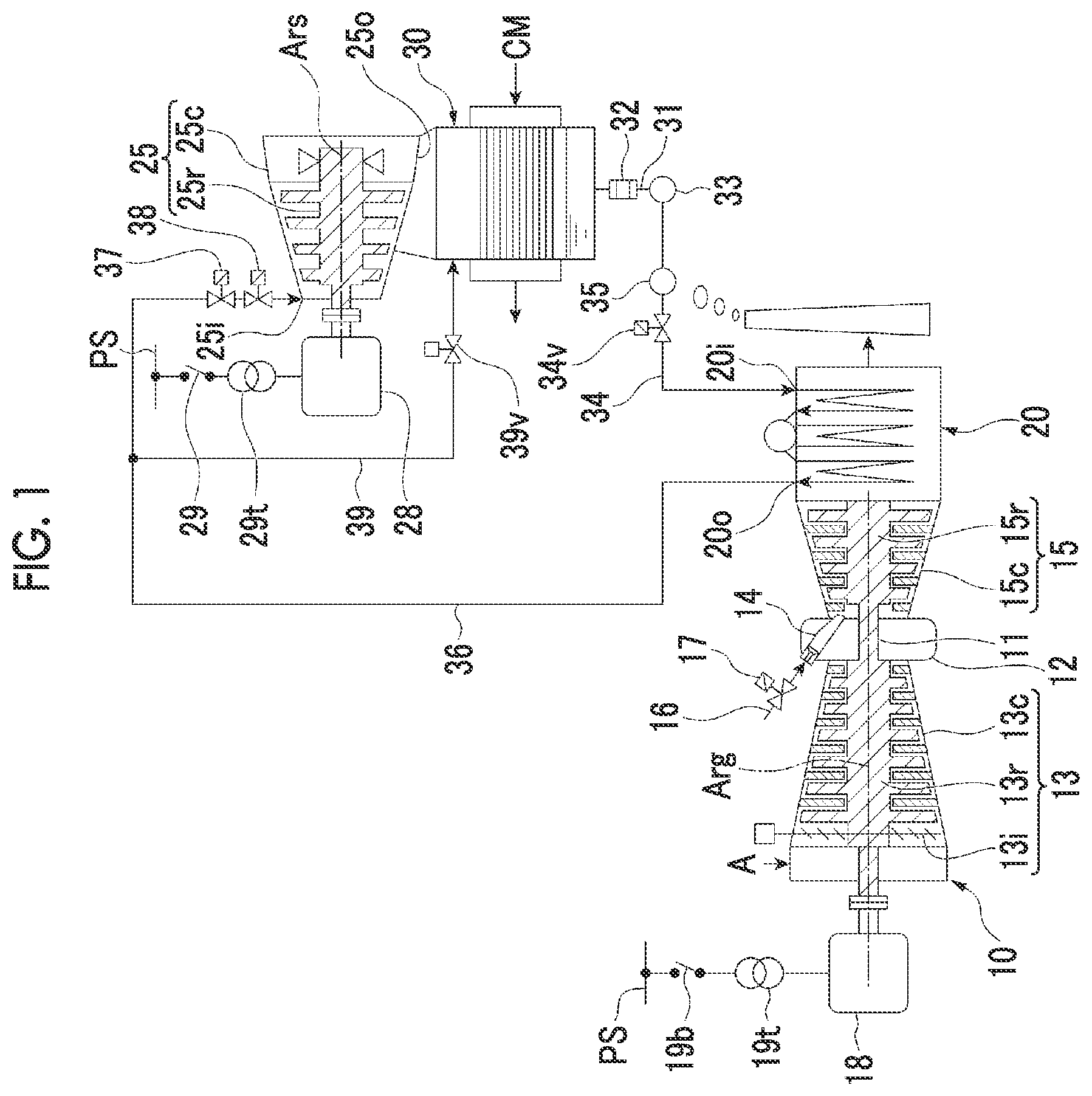Patent US12129792 Figure 1 – Method for cleaning steam system of combined cycle plant