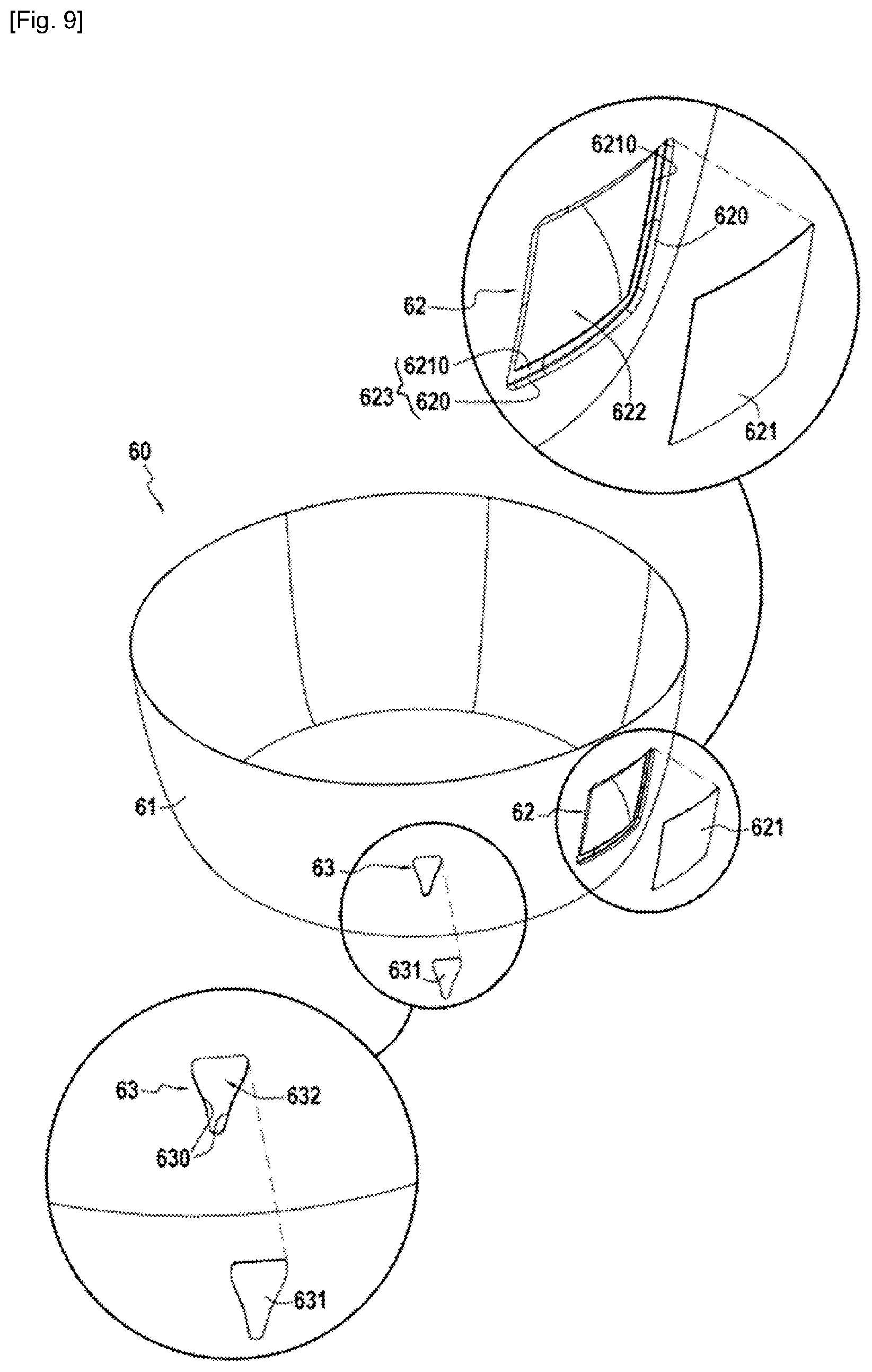 Patent US12129793 Figure 7 – Manufacture of an air inlet lip or ring sector of an air inlet lip incorporating openings with turned-in edges