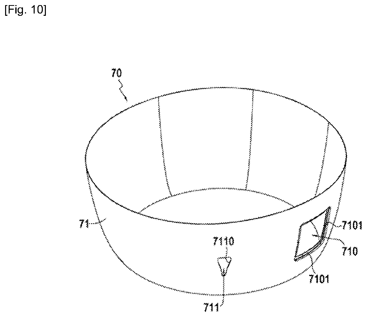 Patent US12129793 Figure 8 – Manufacture of an air inlet lip or ring sector of an air inlet lip incorporating openings with turned-in edges