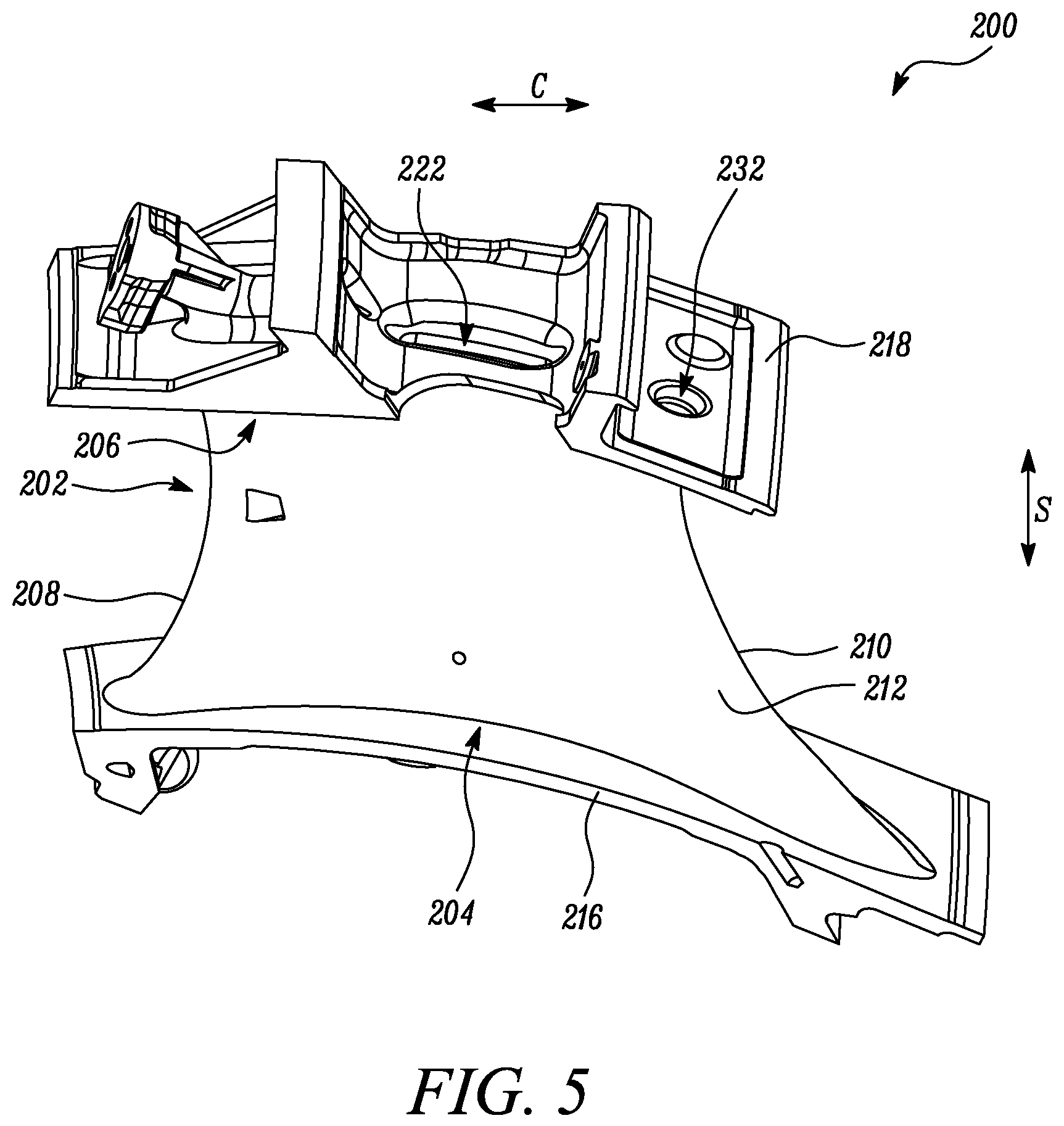 Patent US12129794 Figure 5 – Vane assembly for a gas turbine engine