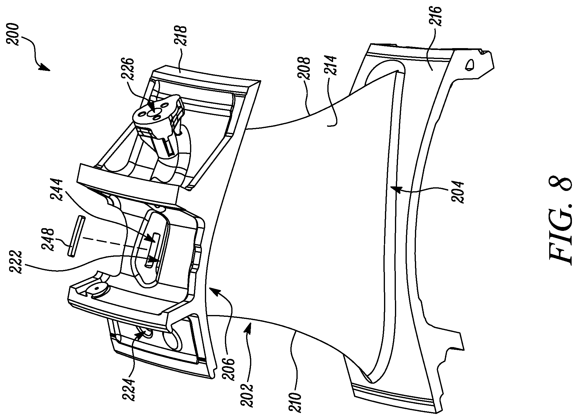 Patent US12129794 Figure 8 – Vane assembly for a gas turbine engine