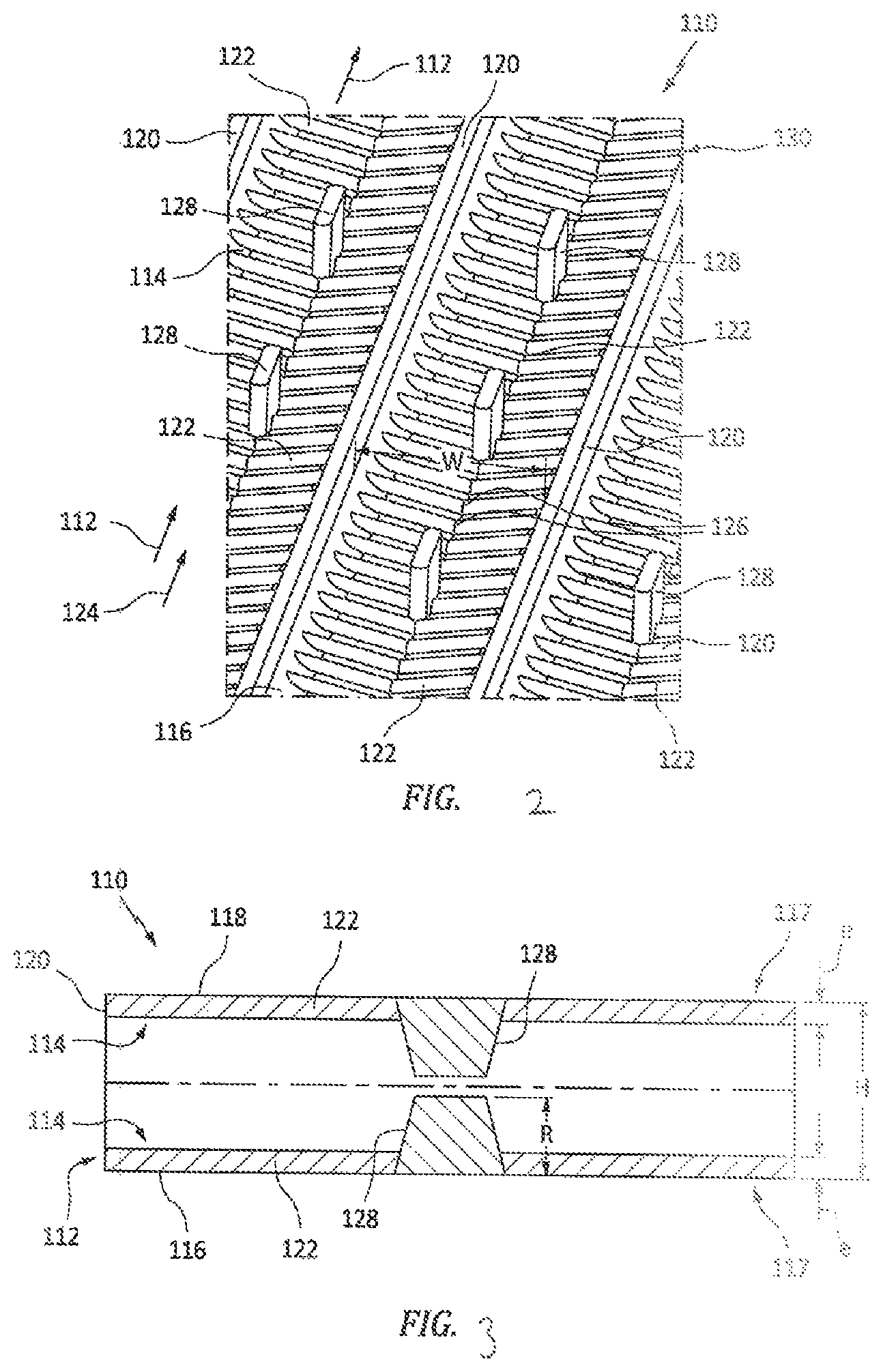 Patent US12129796 Figure 2 – Vortex restart structures for turbulated passages