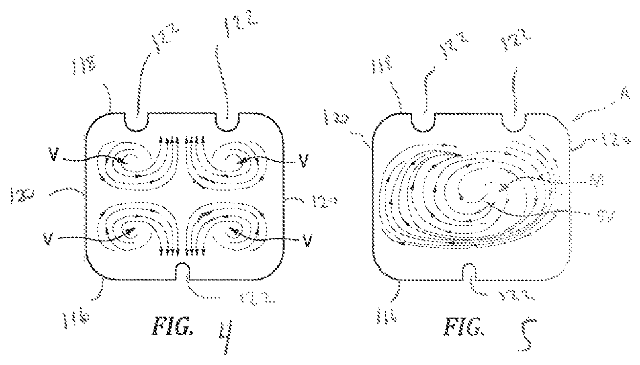 Patent US12129796 Figure 3 – Vortex restart structures for turbulated passages