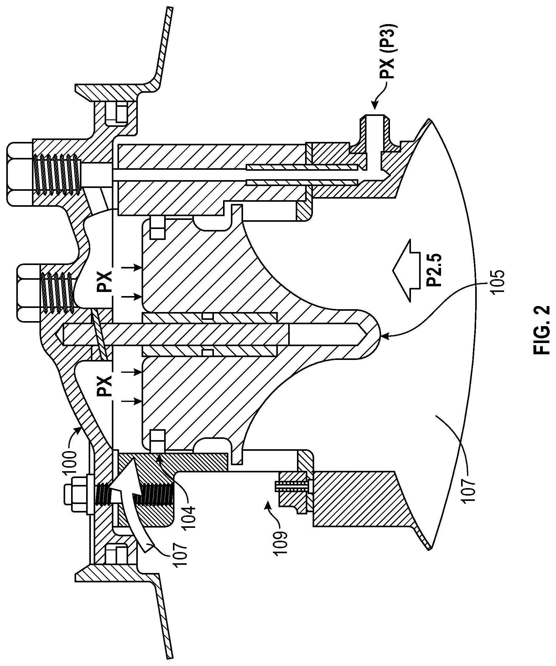 Patent US12129804 Figure 2 – Shifted bleed valve modulation detection