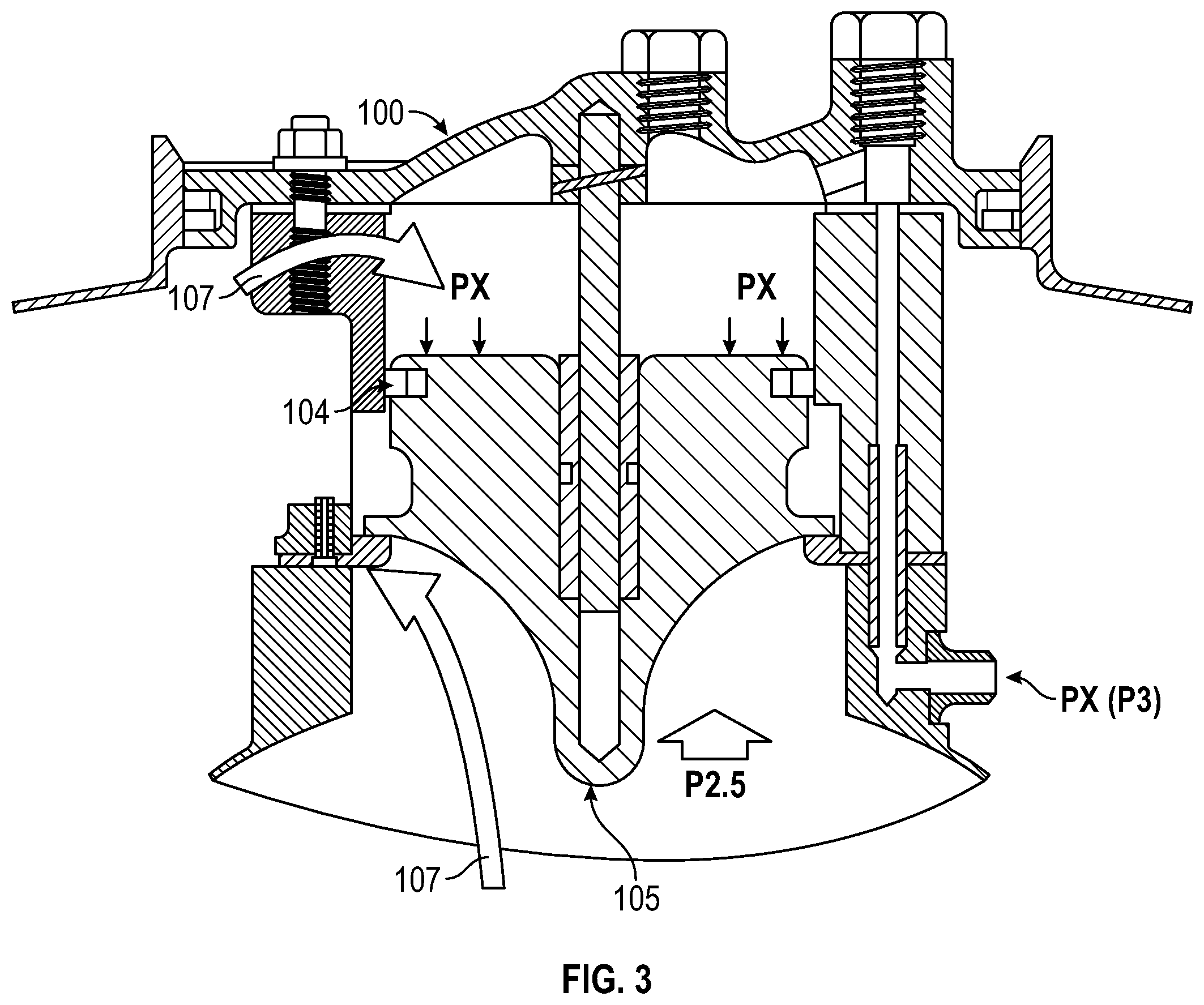 Patent US12129804 Figure 3 – Shifted bleed valve modulation detection