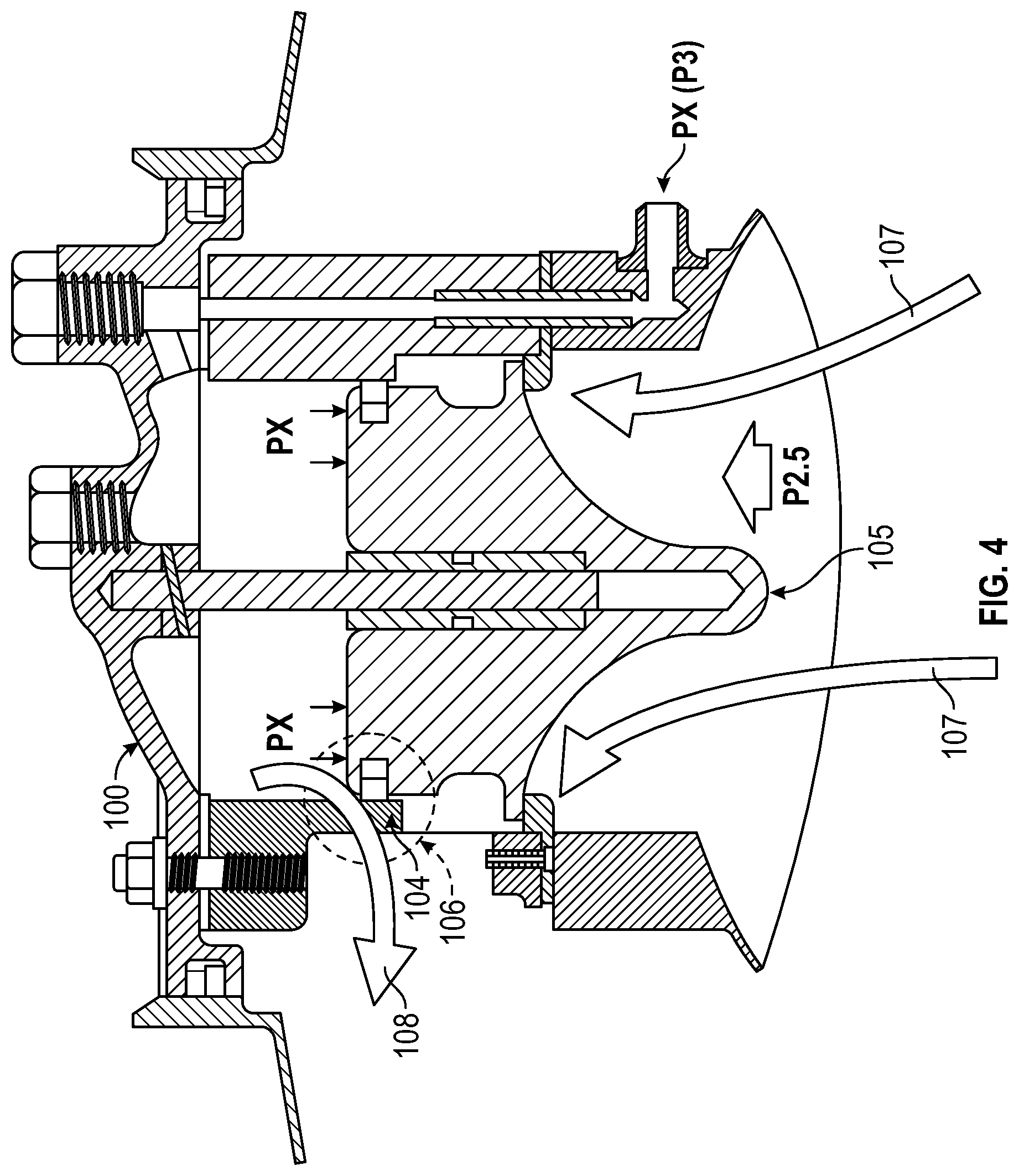 Patent US12129804 Figure 4 – Shifted bleed valve modulation detection