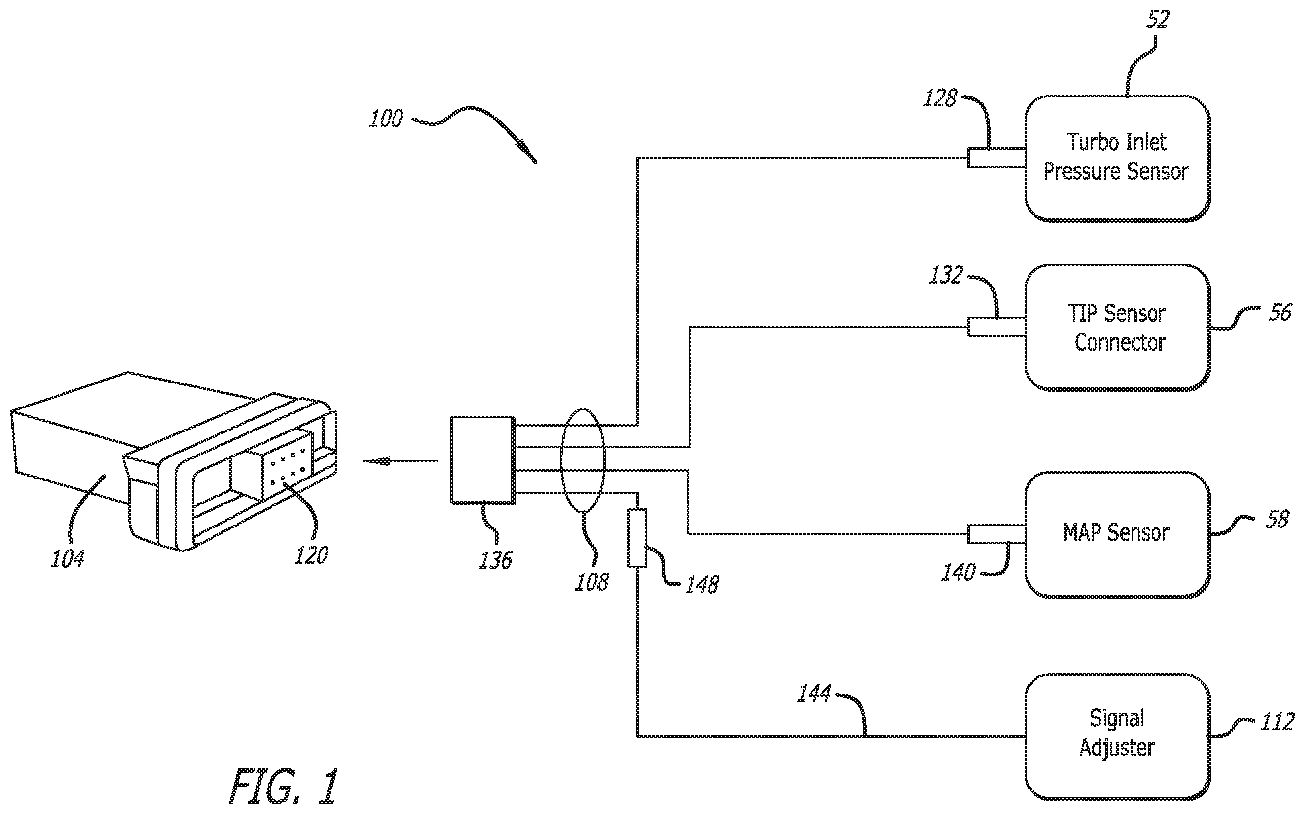Patent US12129806 Figure 1 – Turbo-boost control system