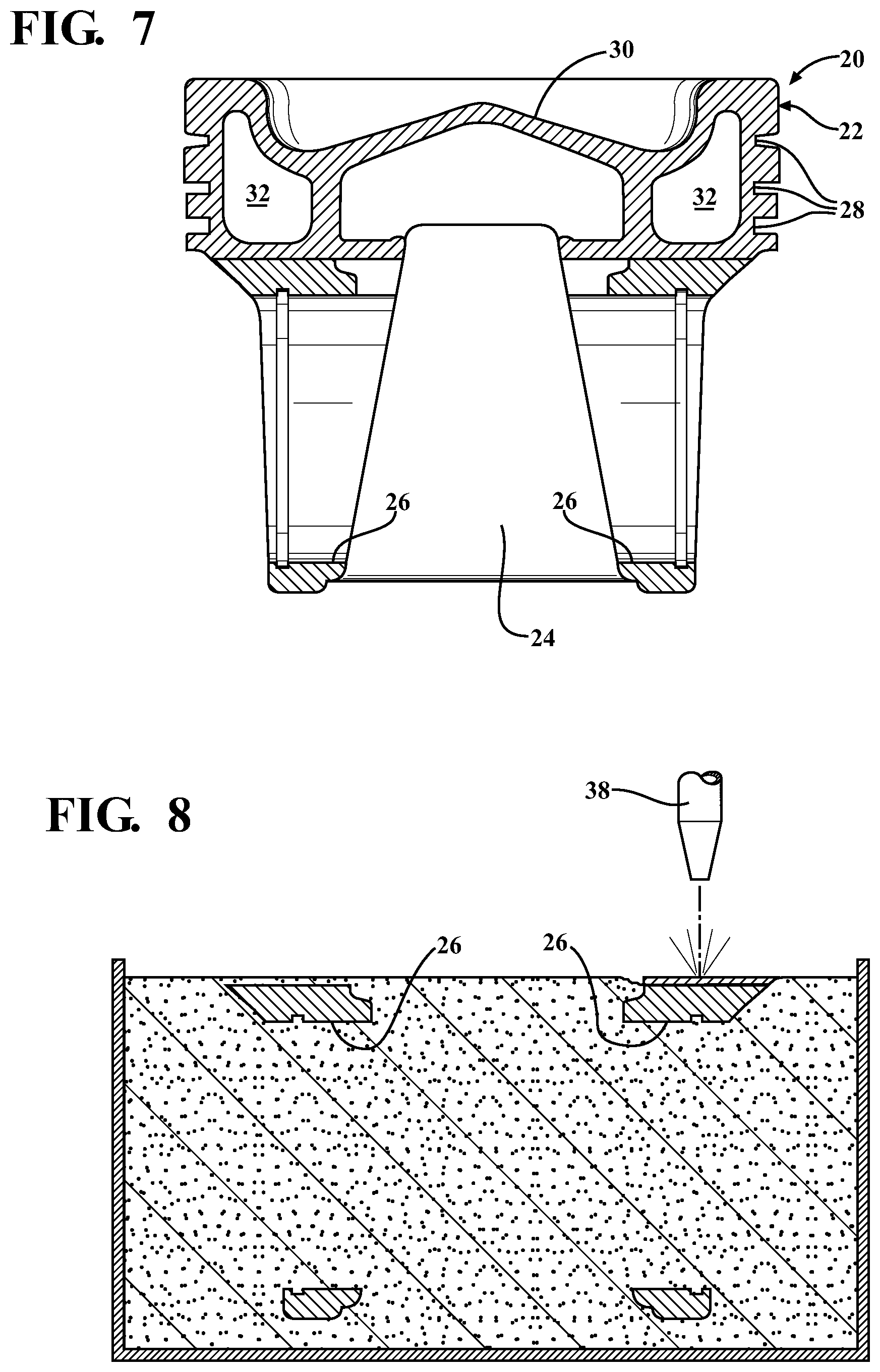 Patent US12129811 Figure 4 – Piston made using additive manufacturing techniques