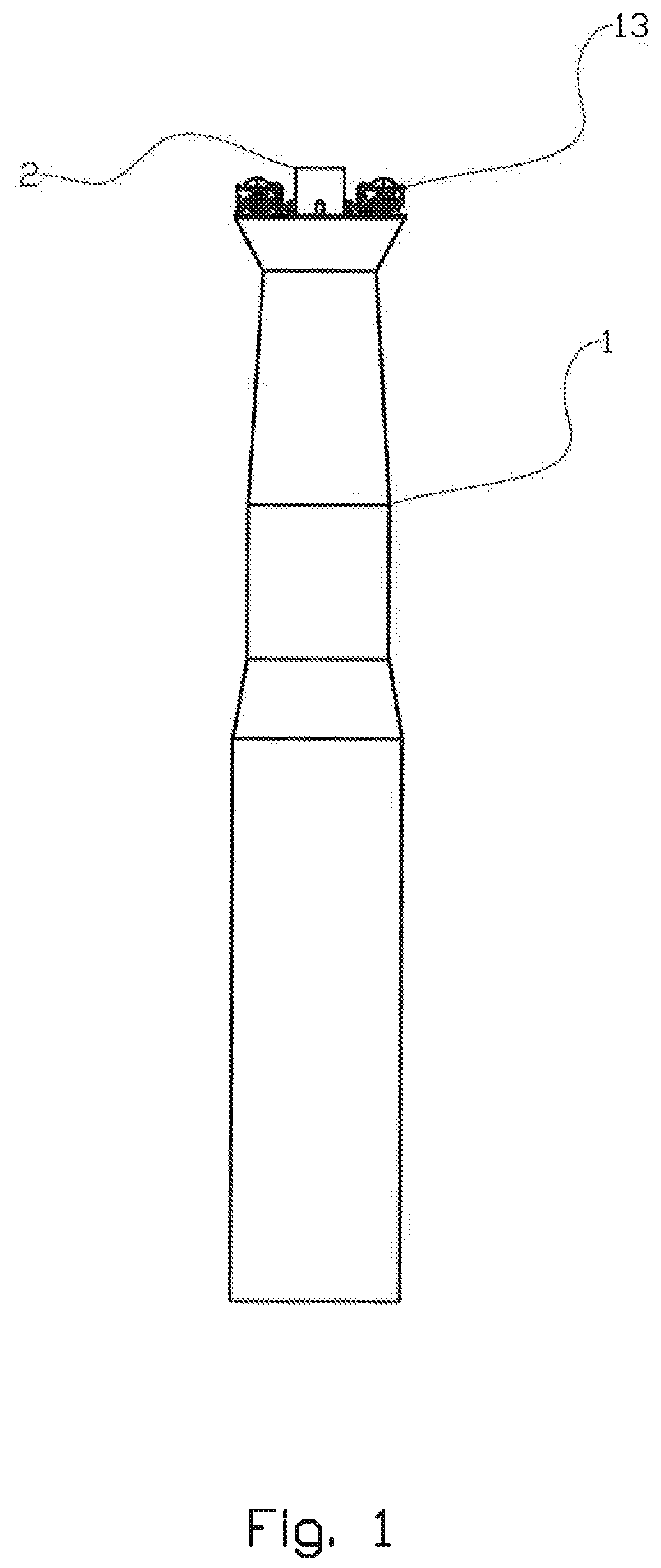 Patent US12129824 Figure 1 – Method for installing an offshore wind turbine and a substructure for an offshore wind turbine