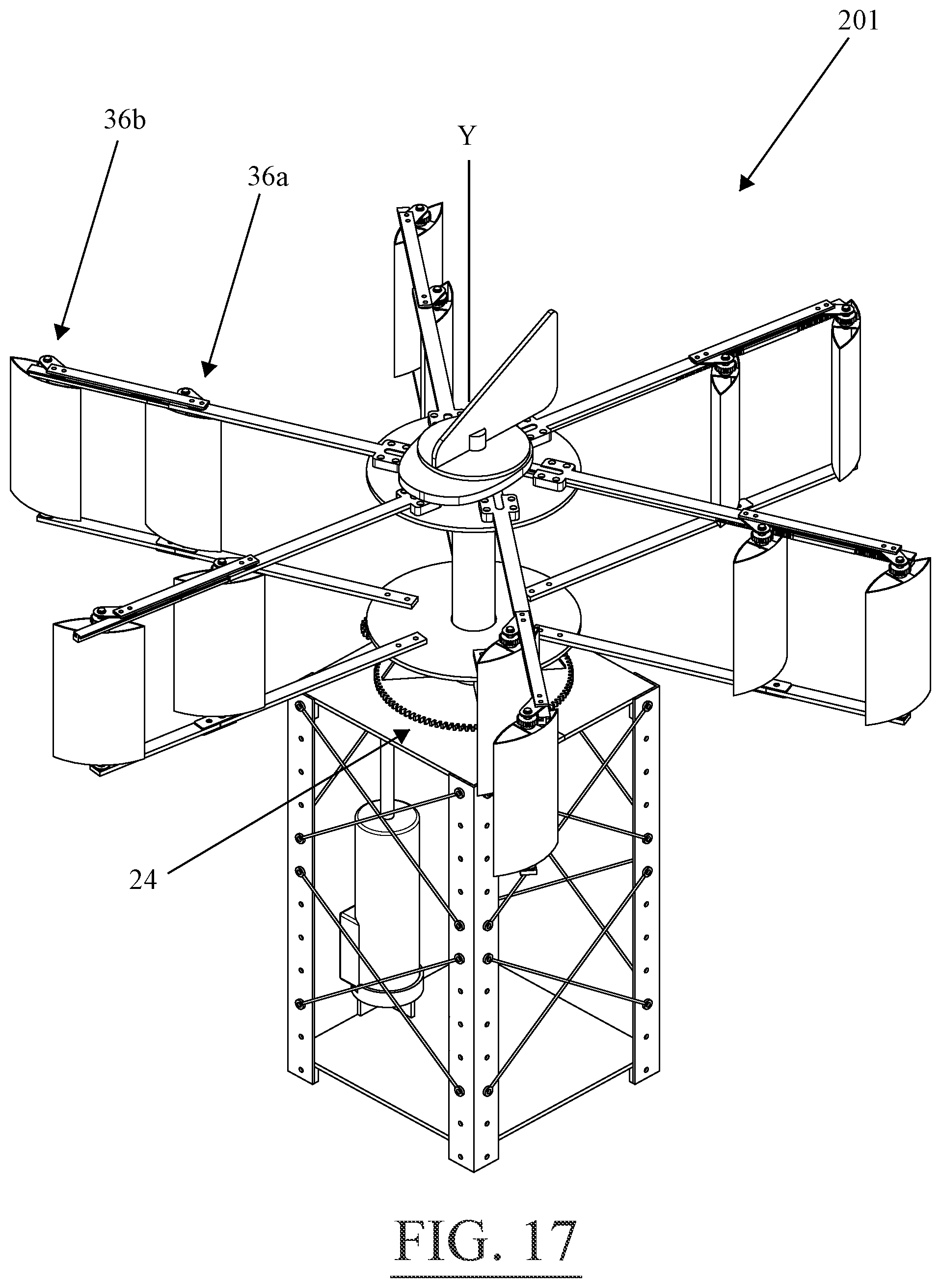 Patent US12129827 Figure 12 – Vertical axis wind turbine