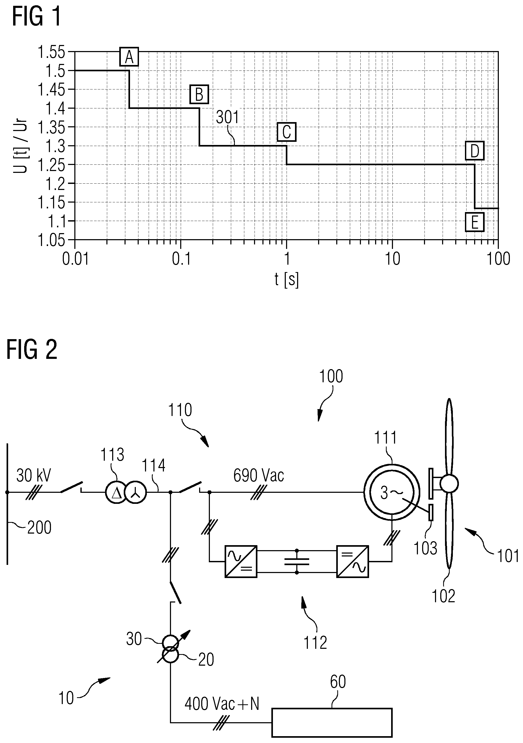 Patent US12129834 Figure 1 – Wind turbine auxiliary power system