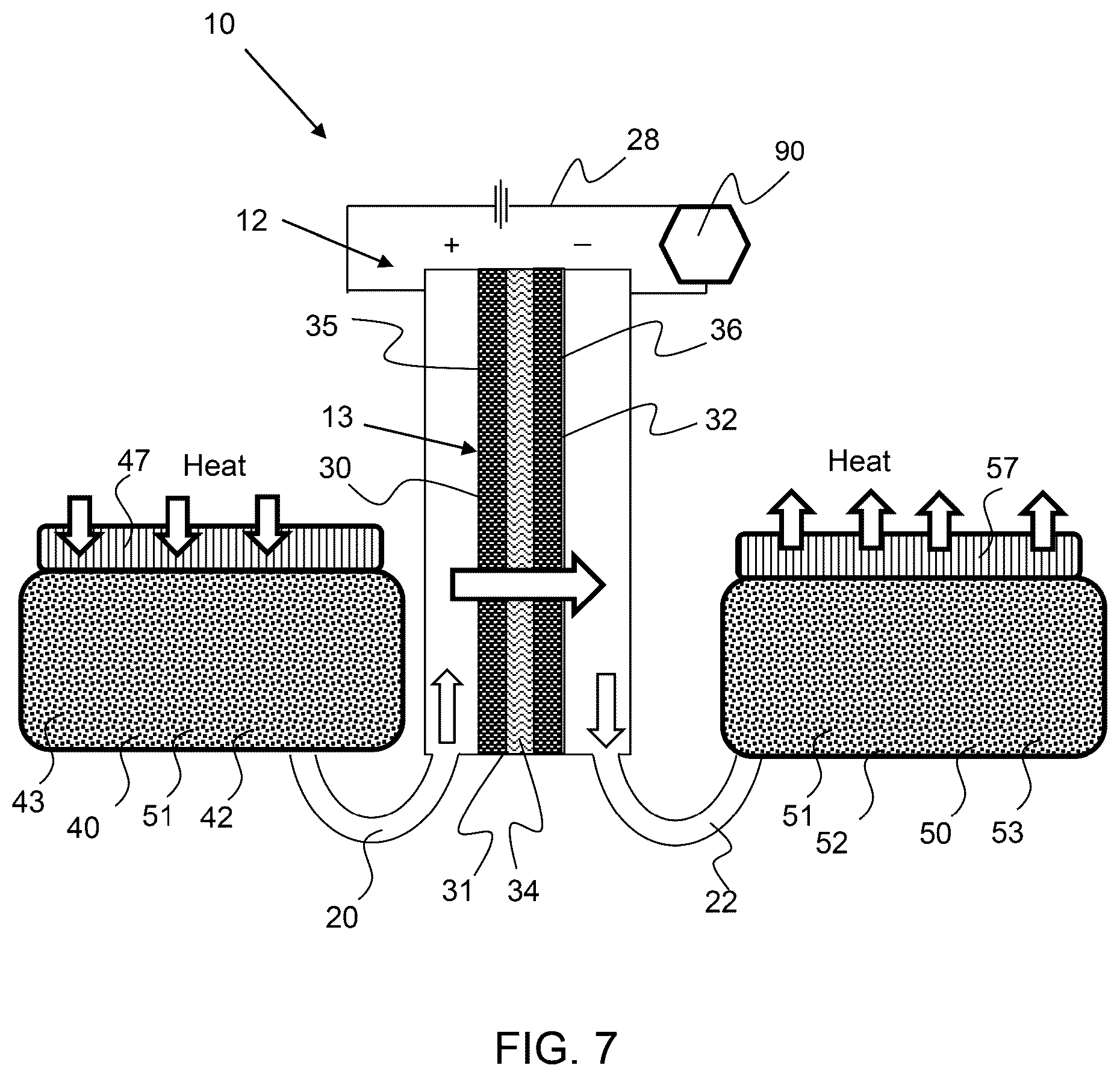 Patent US12129837 Figure 6 – Advanced metal hydride heat transfer system utilizing an electrochemical hydrogen compressor