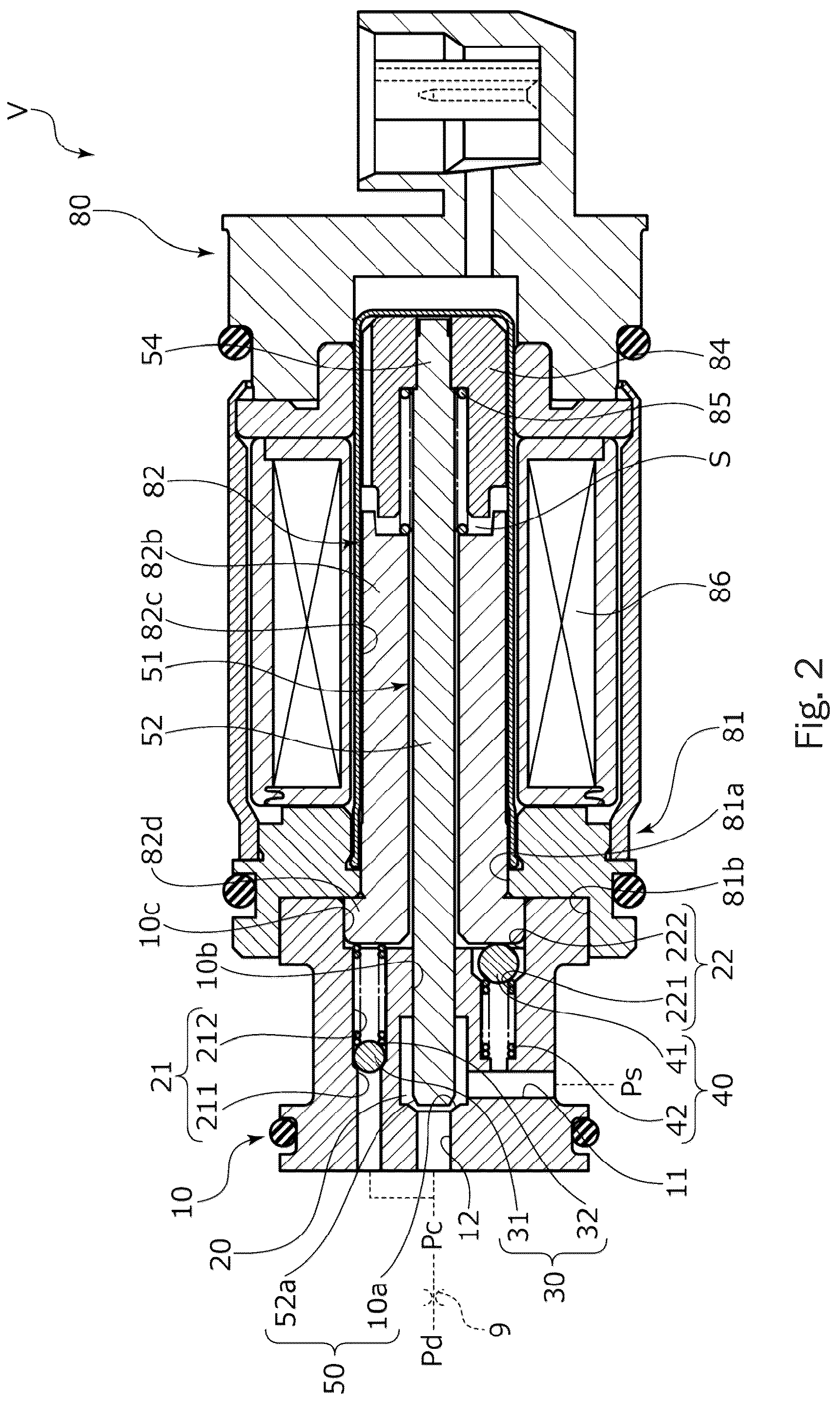 Patent US12129840 Figure 2 – Capacity control valve
