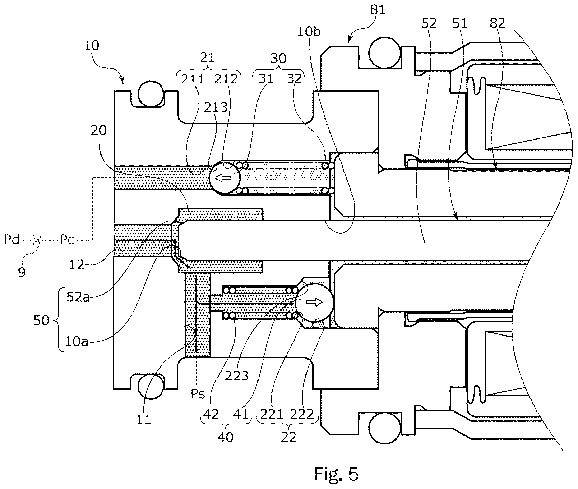 Patent US12129840 Figure 5 – Capacity control valve