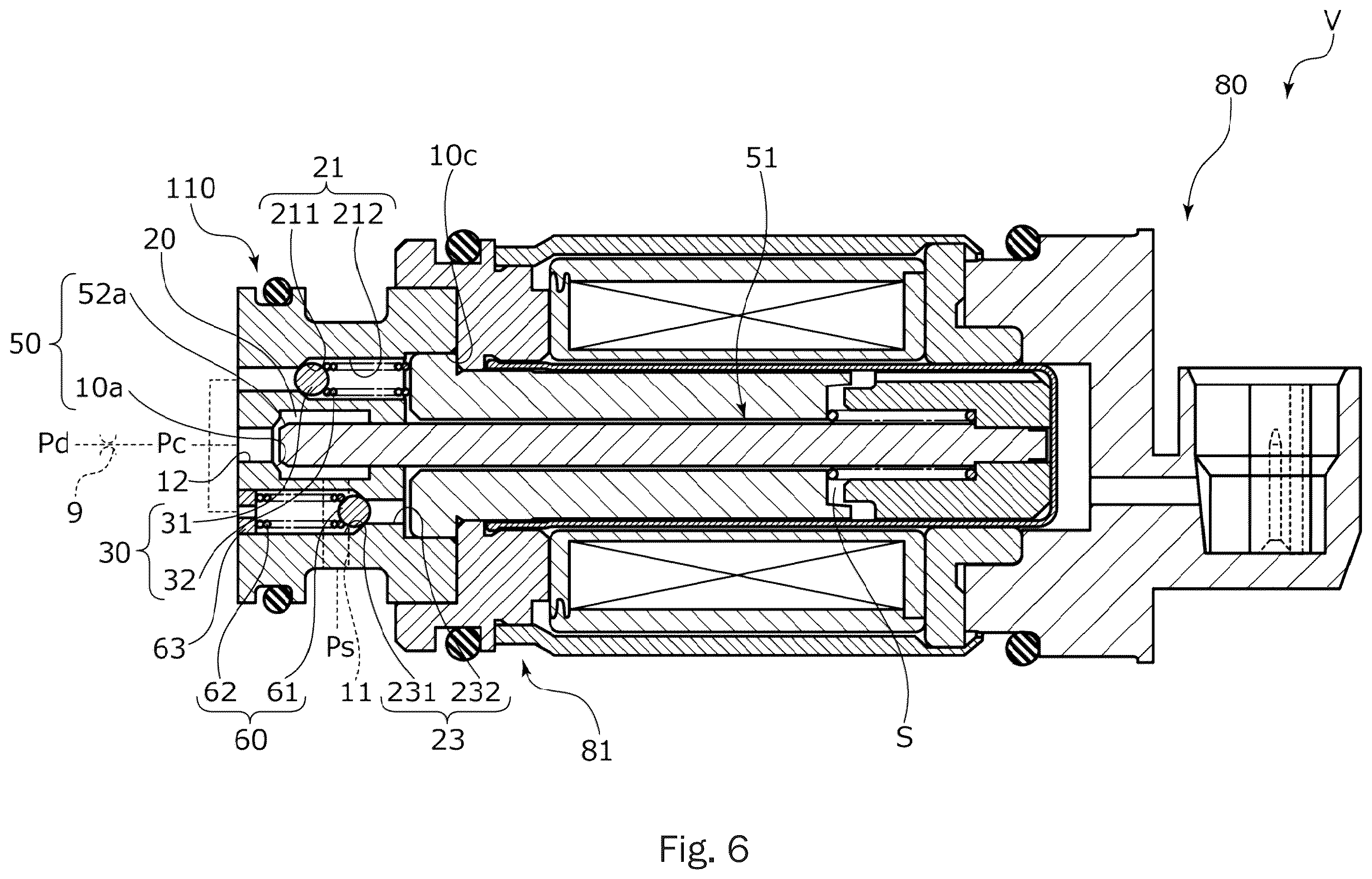 Patent US12129840 Figure 6 – Capacity control valve