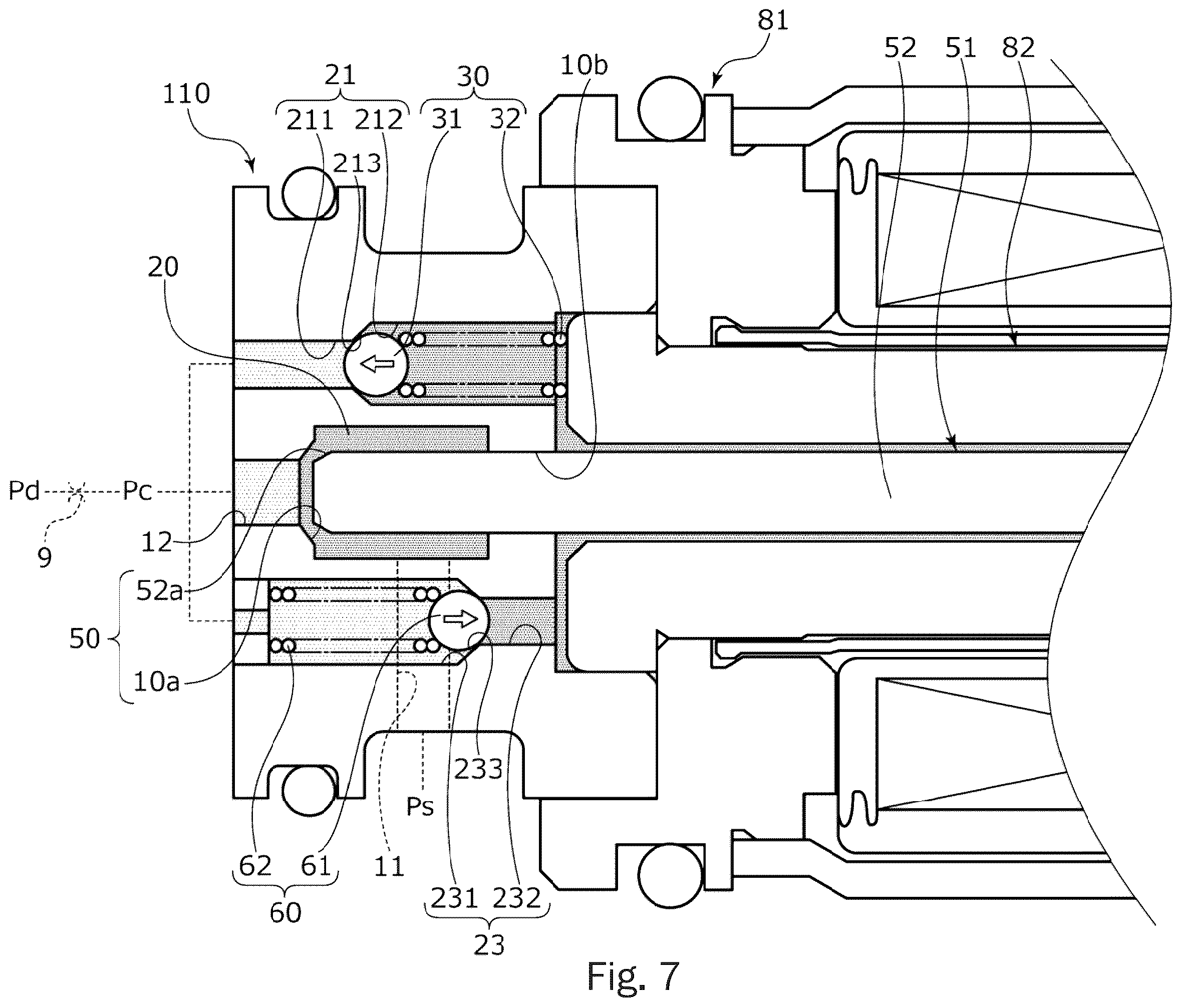 Patent US12129840 Figure 7 – Capacity control valve