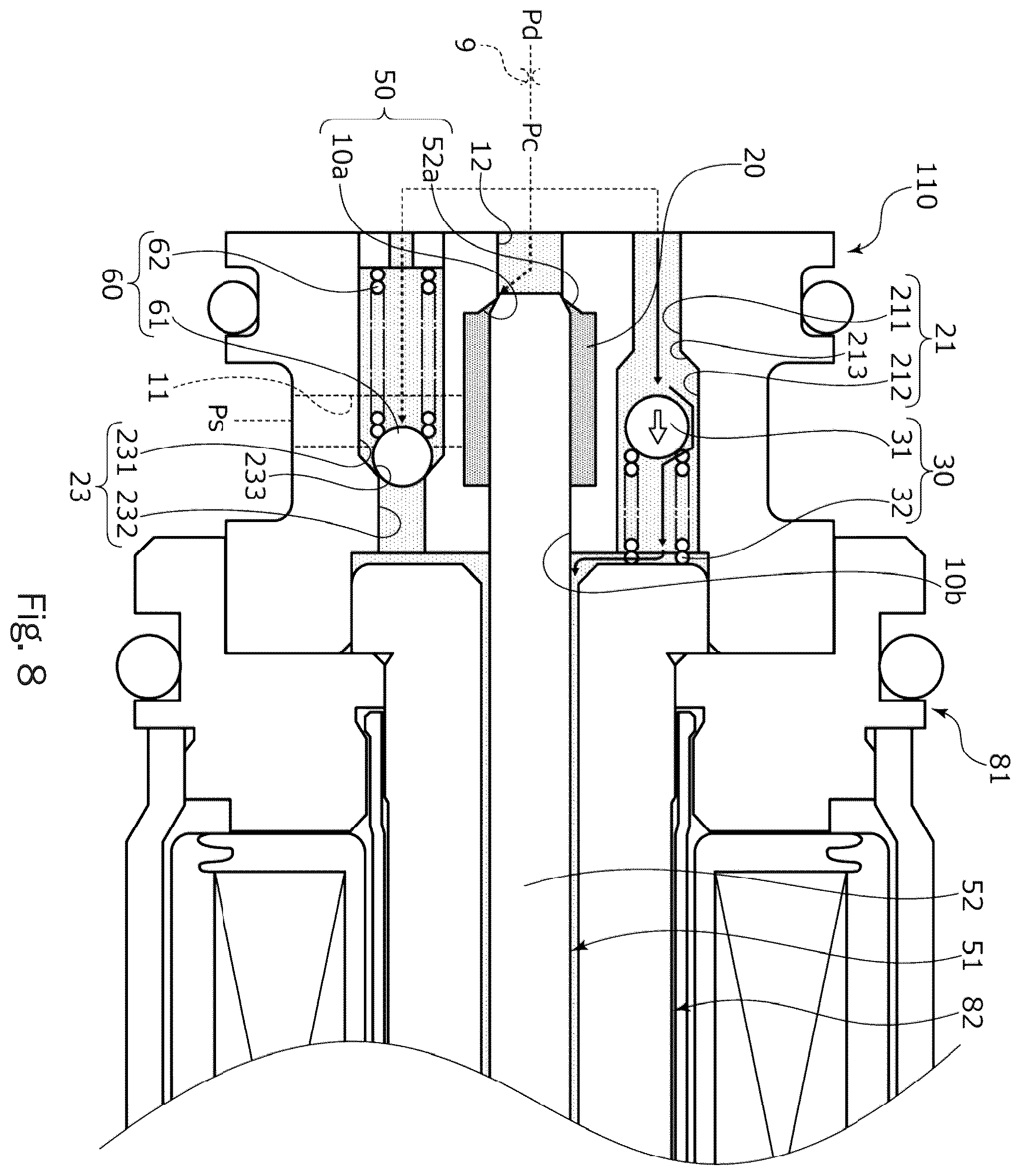 Patent US12129840 Figure 8 – Capacity control valve