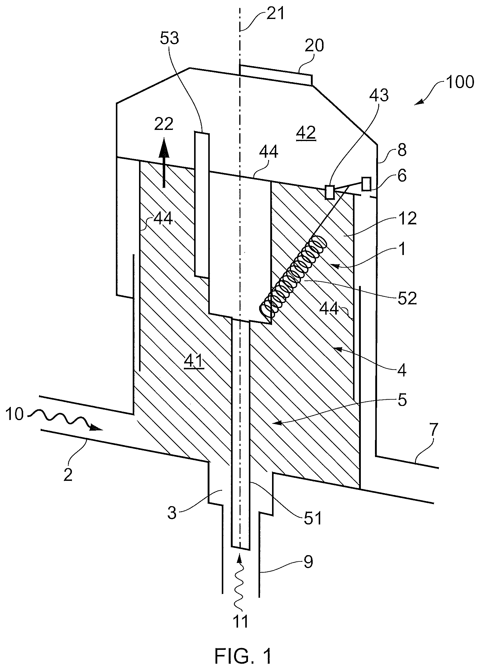 Patent US12129844 Figure 1 – Liquid dispenser comprising piezoelectric detector