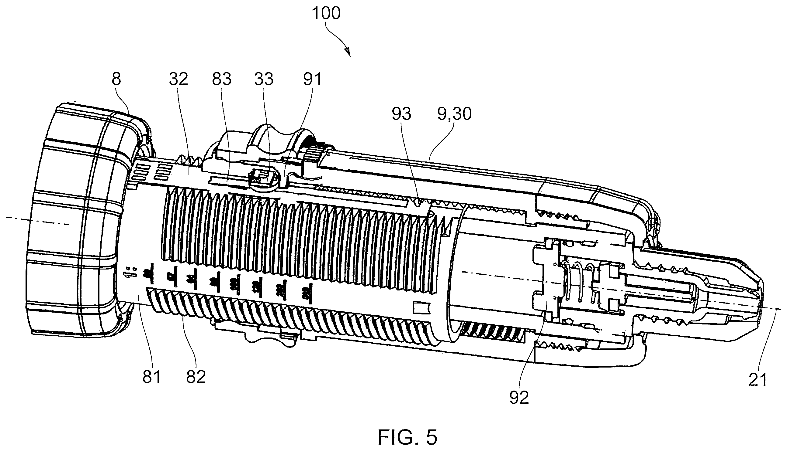 Patent US12129844 Figure 5 – Liquid dispenser comprising piezoelectric detector