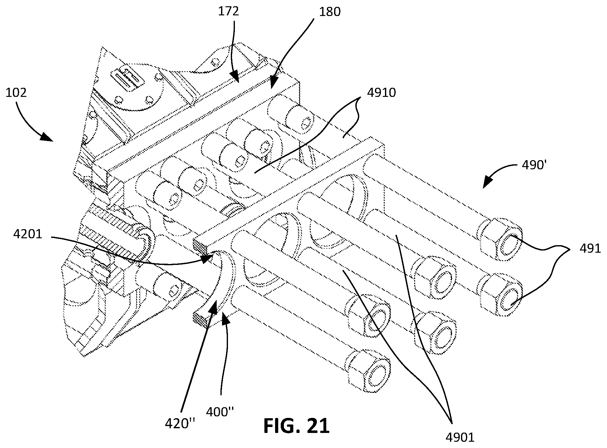 Patent US12129847 Figure 14 – Cradle plate for high pressure reciprocating pumps