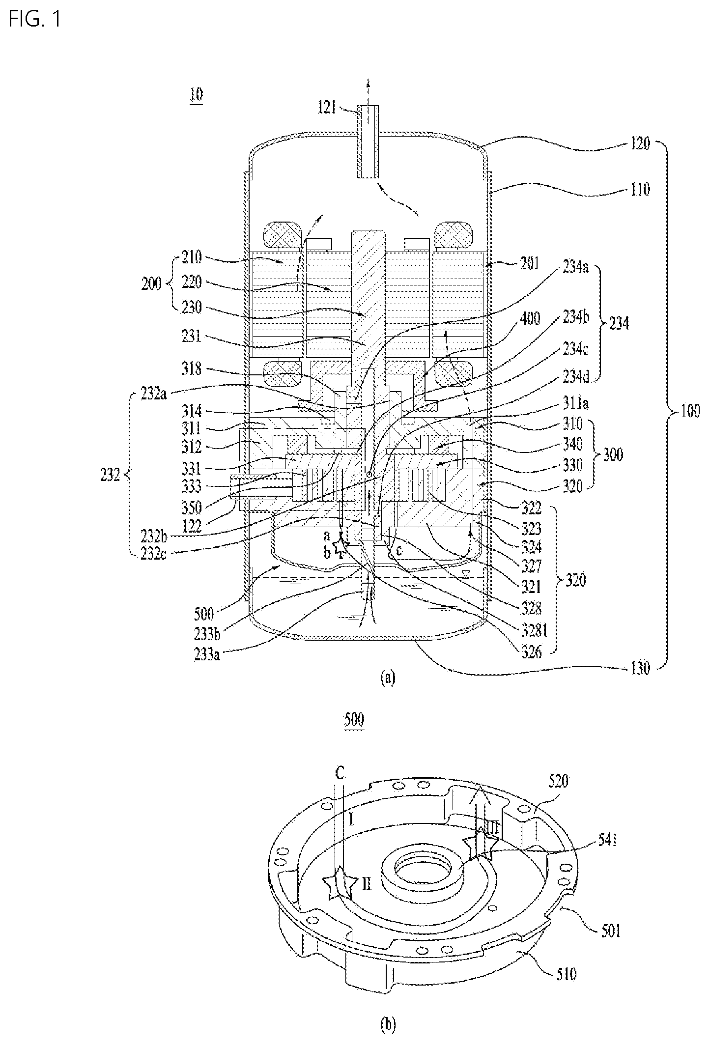 Patent US12129854 Figure 1 – Compressor