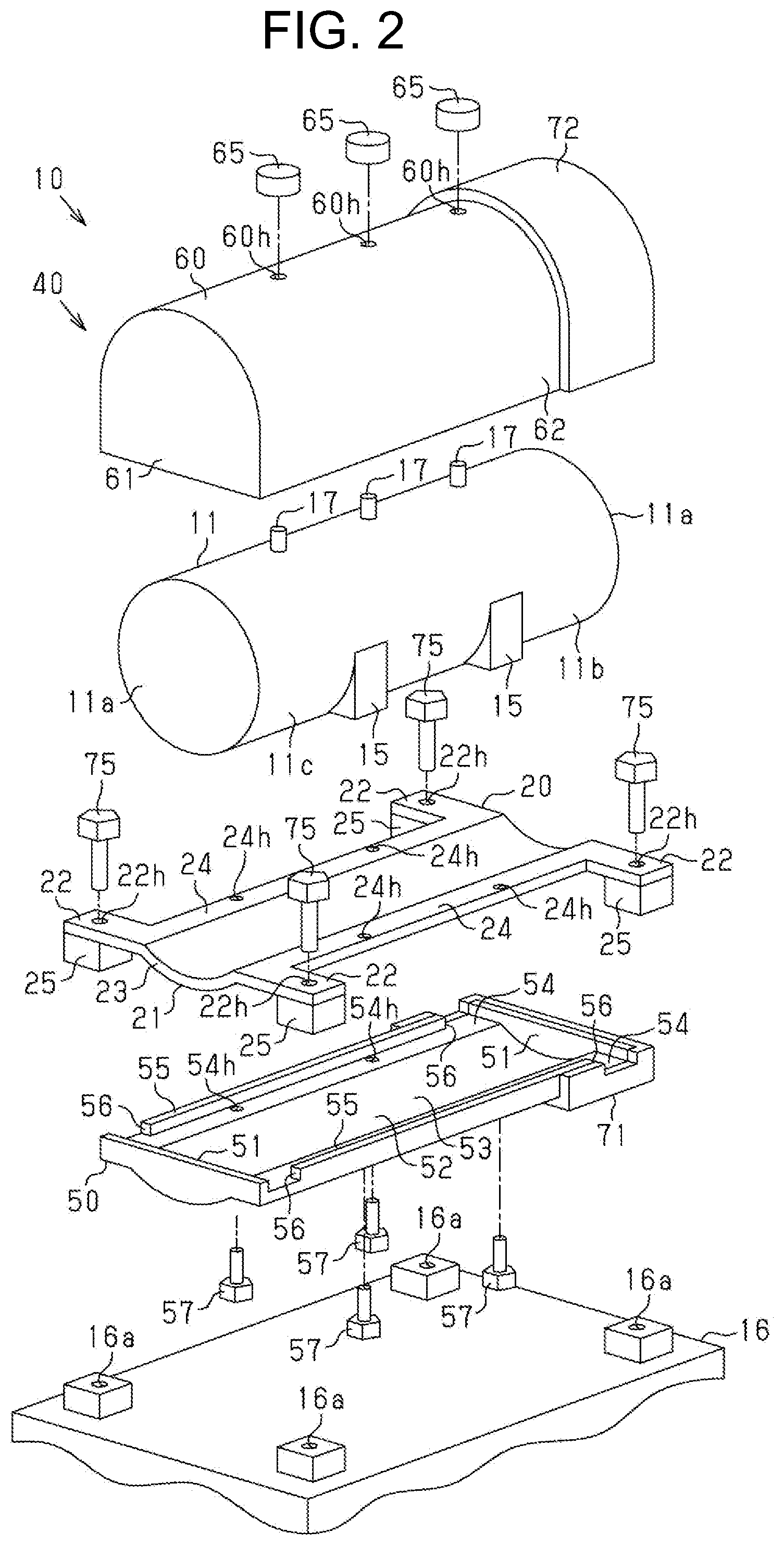 Patent US12129855 Figure 2 – Sound absorbing cover and vibration insulating support for an electric compressor
